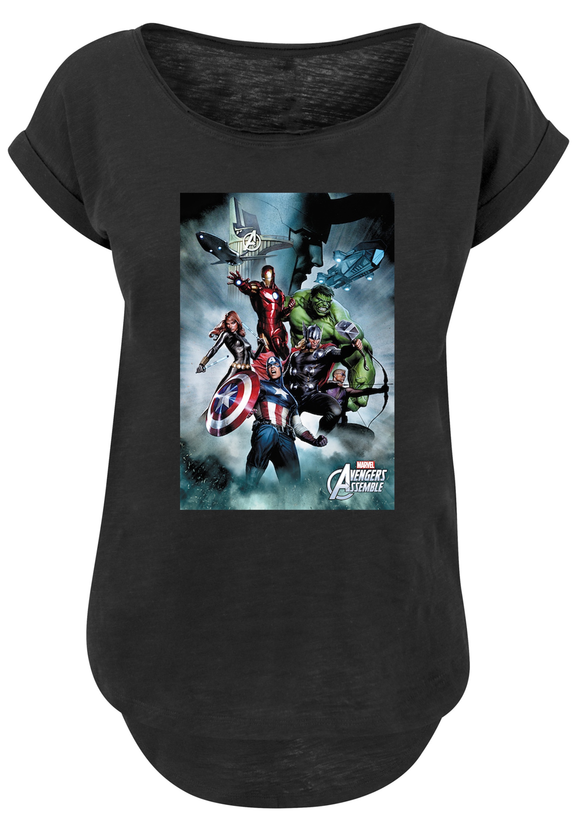 F4NT4STIC T-Shirt »Marvel Avengers Assemble Team Montage«, Print