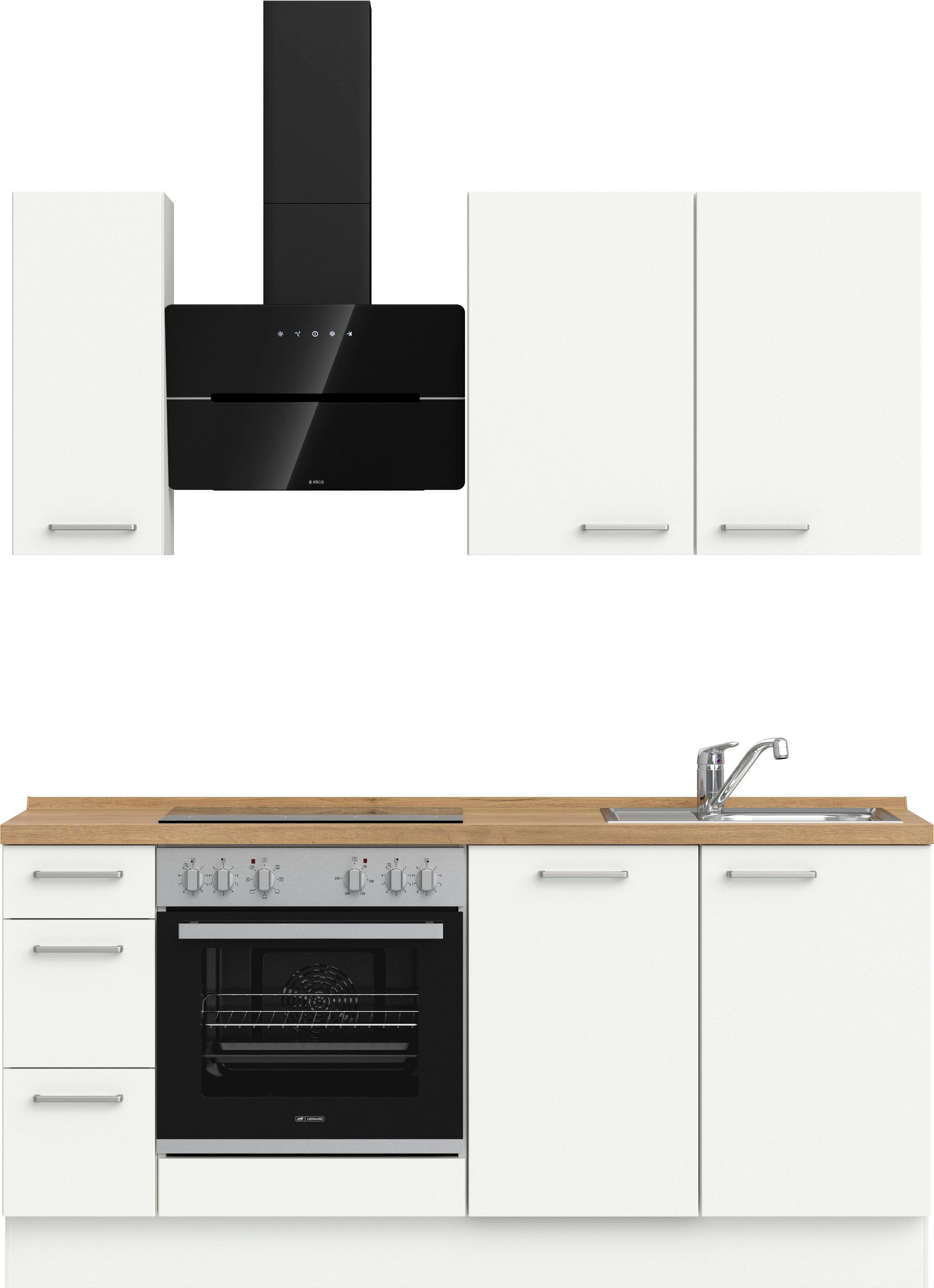 nobilia® elements Küchenzeile »"elements premium"«, vormontiert, Ausrichtung wählbar, Breite 180 cm, ohne E-Geräte