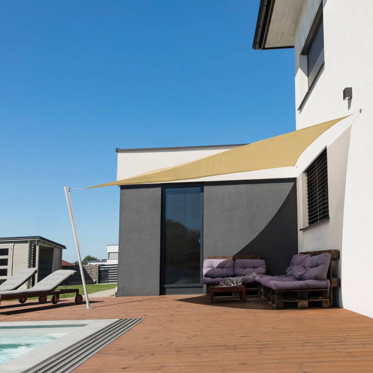 Windhager Sonnensegel »Elba Dreieck«, 3,6x3,6x3,6m, beige