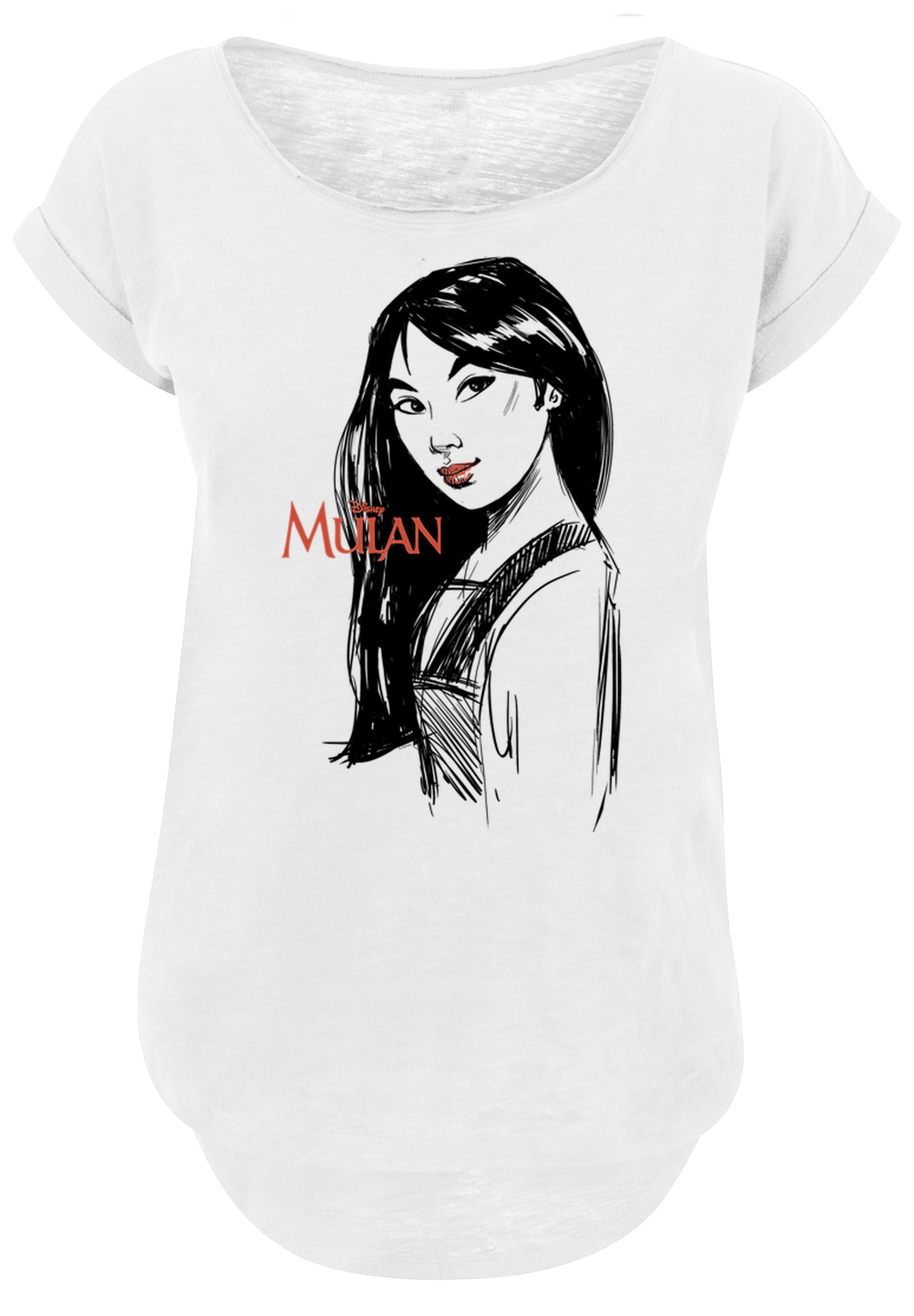 F4NT4STIC T-Shirt »Mulan kaufen Bedruckt für | BAUR Damen,Premium Merch,Lang,Longshirt, Sketch«