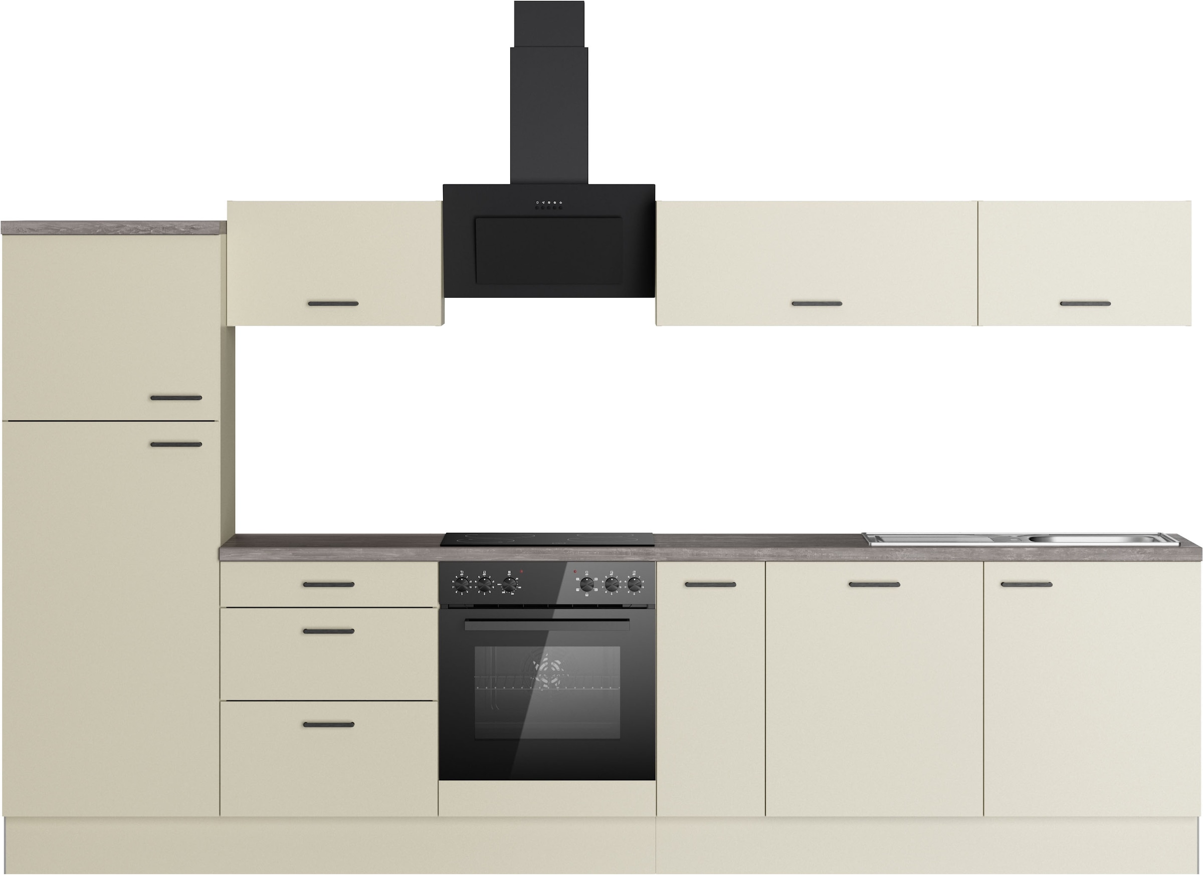 KOCHSTATION Küchenzeile "KS-Sion" Breite 330 cm, schnelle Montage mit OPTIsnap, wahlweise mit E-Geräten