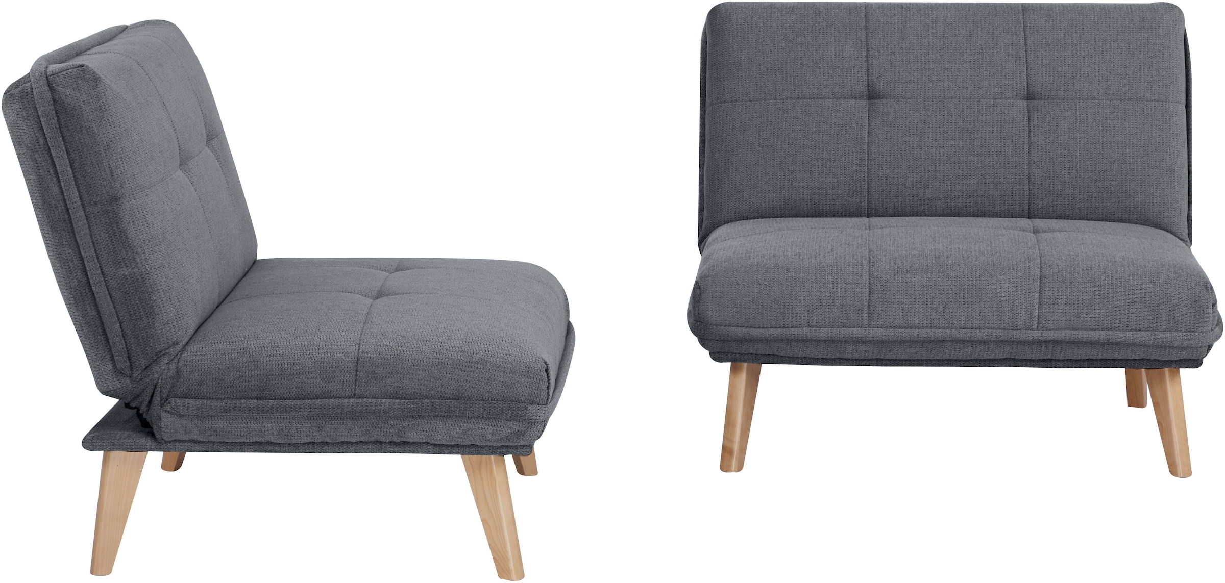 INOSIGN Sessel »DELANEY Schlafsofa, bestehend aus 2 Modulen, mit Schlaffunktion«, Bettsofa, Schlafsessel, Klappsofa, erweiterbar, in Webstoff