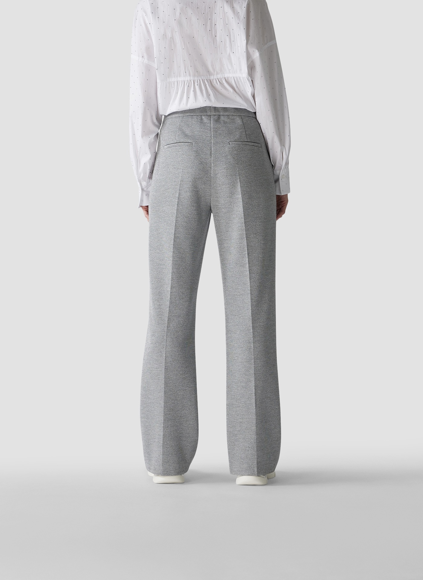 LeComte Jerseyhose »LeComte Elegante Hose in Grau mit Bügelfalte«