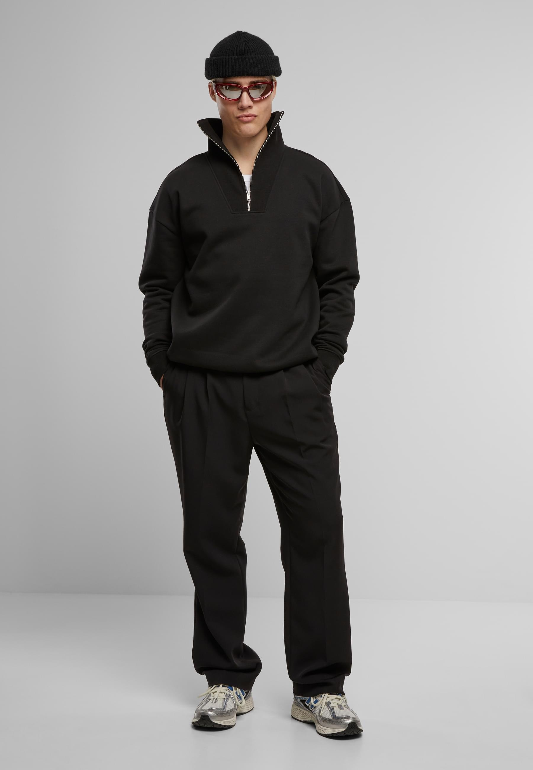 URBAN CLASSICS Sweater »Urban Classics Cut&Sew Troyer«, (1 tlg.)