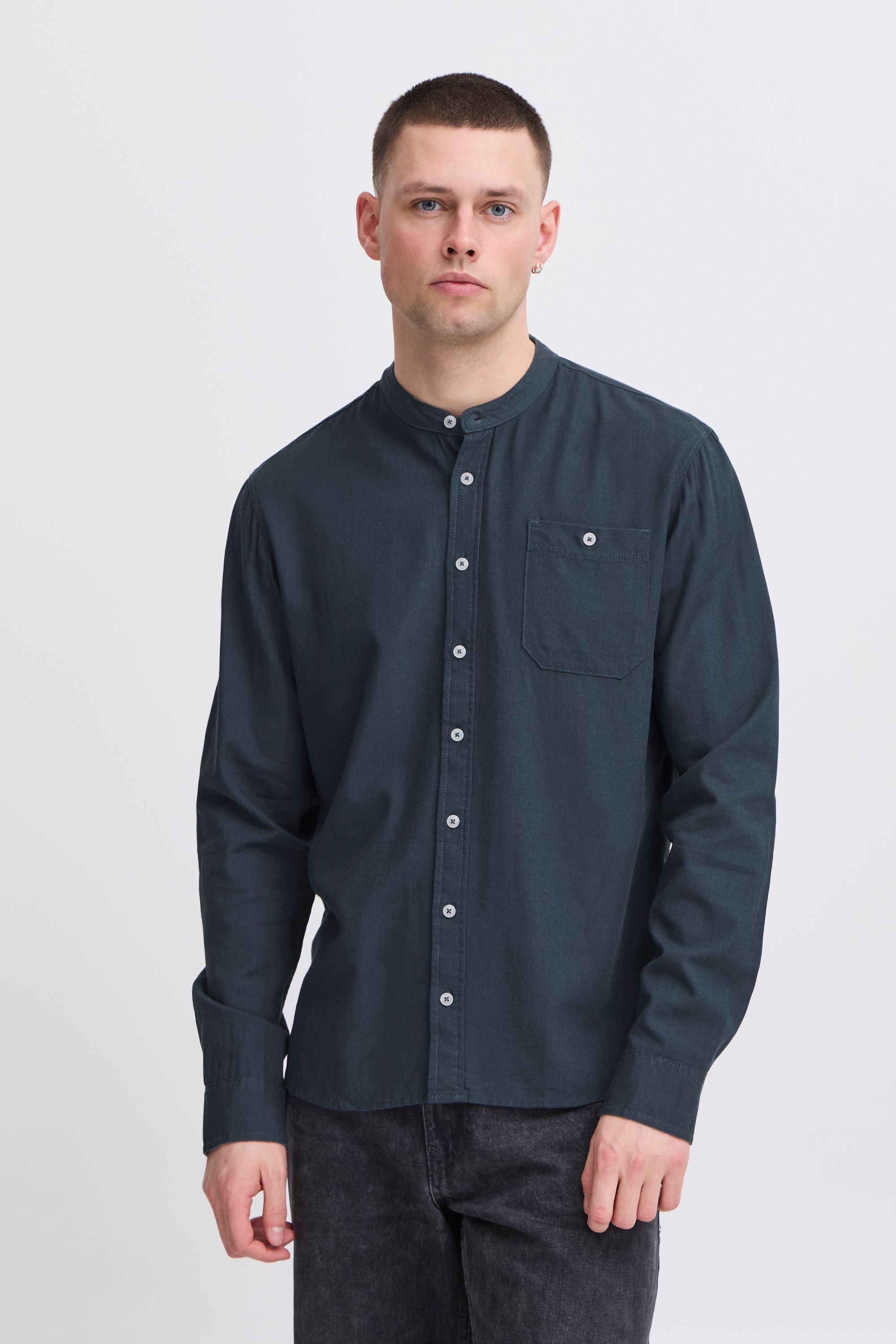 Blend Langarmhemd »Langarmhemd BHBobby Shirt mandarin«