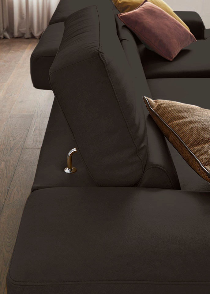 Thumbnail - W.SCHILLIG Ecksofa "piedroo, Designsofa mit tollem Sitzkomfort, bequem und elegant, L-Form", Kopfteilverstellung, wahlwe...