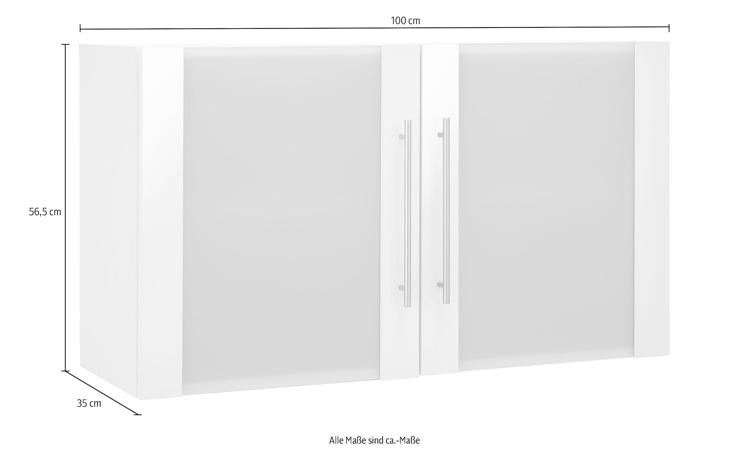 wiho Küchen cm 100 | Breite Glashängeschrank bestellen »Flexi2«, BAUR