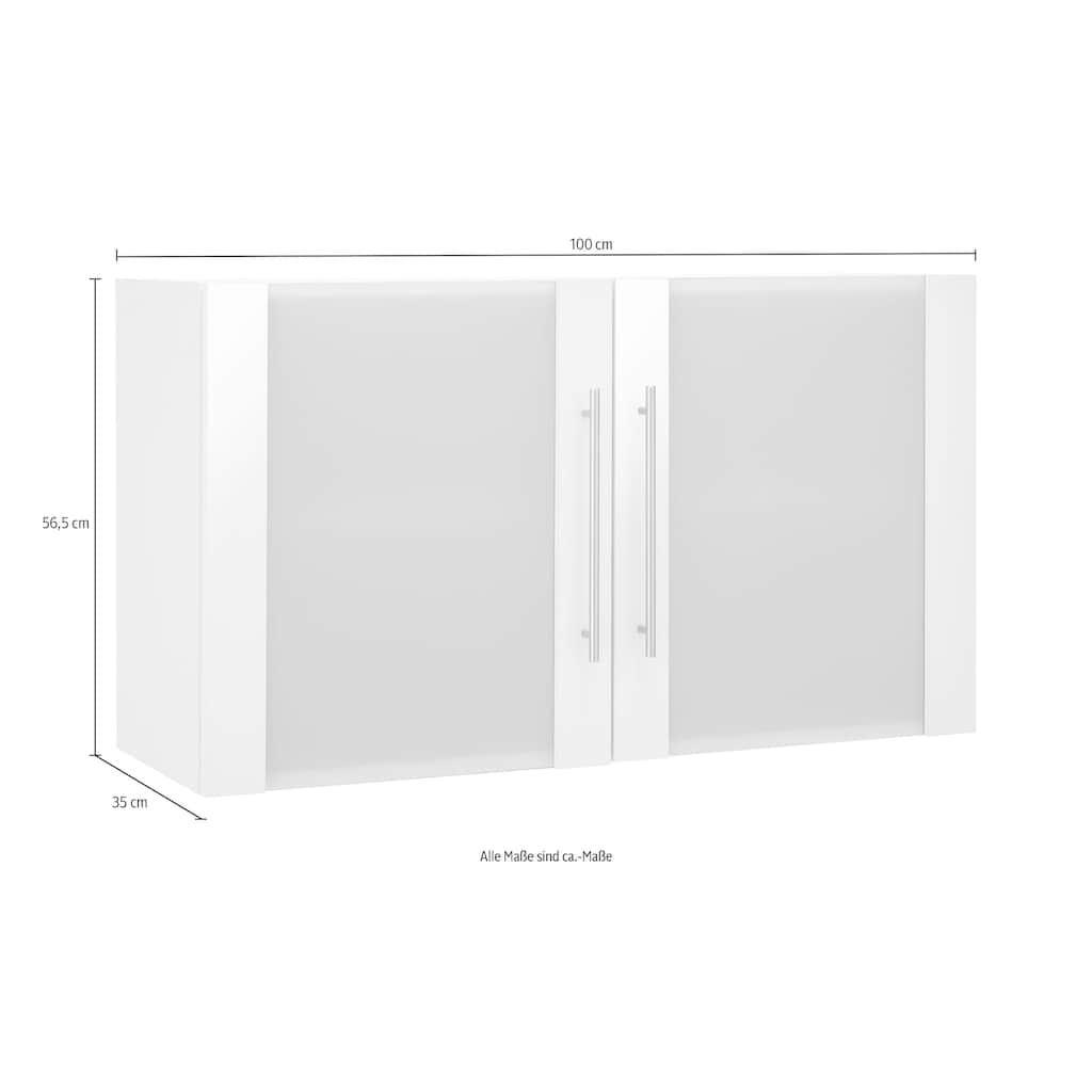 wiho Küchen Glashängeschrank »Flexi2«, Breite 100 cm