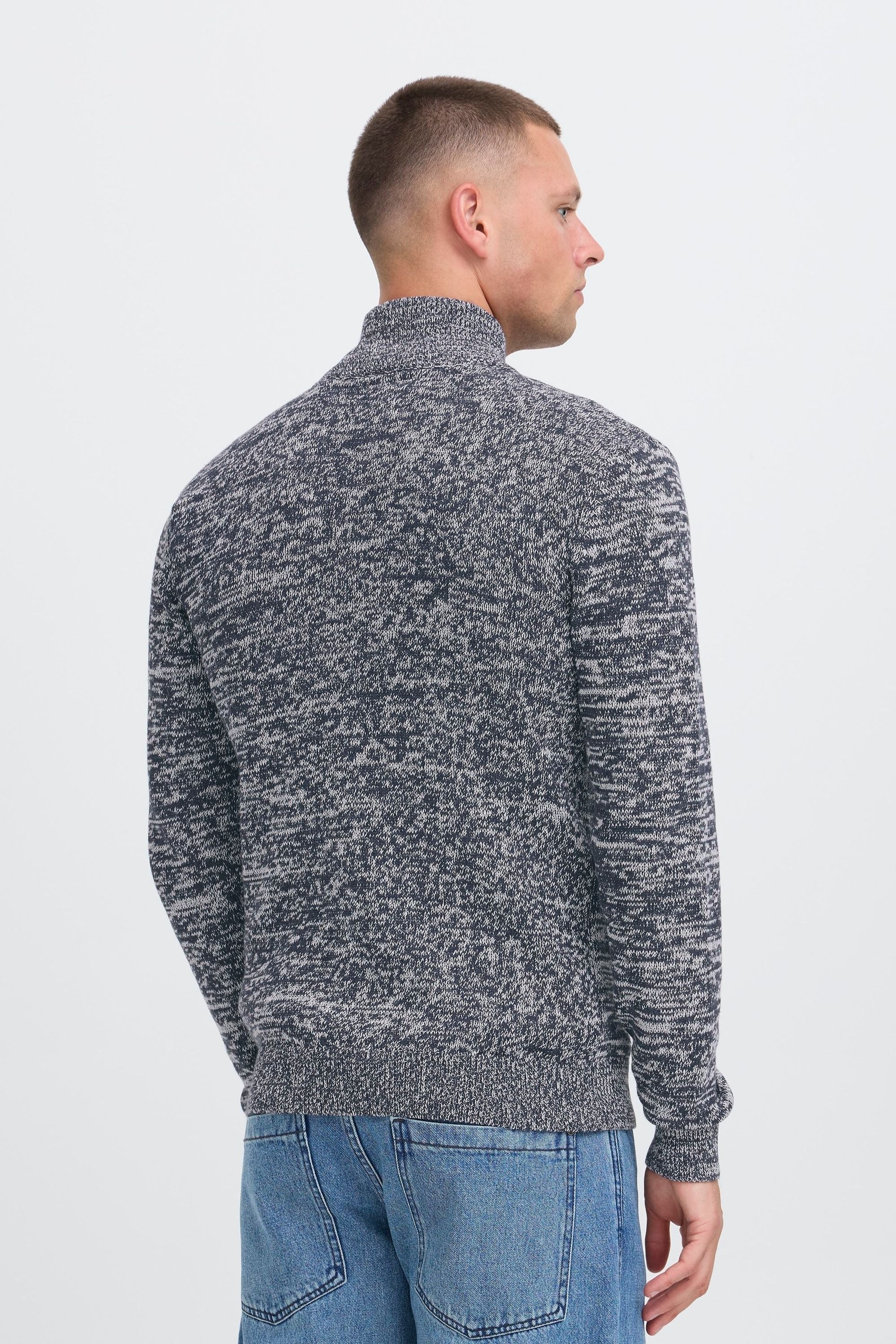 Strickjacke BLEND "Strickjacke BHDano", Herren, Gr. XL, blau (marineblaus), Obermaterial: 70% Baumwolle CO recyc.. 30% Polyester Pol. recyc.., Strickjacken Strickjacke 6