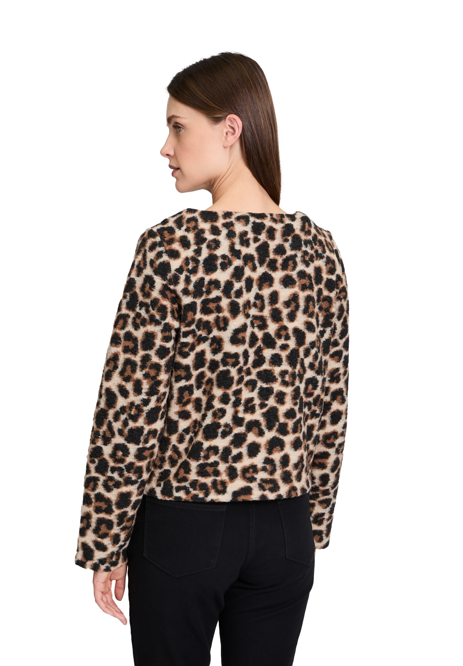 Betty Barclay Strickjacke »Betty Barclay Boiled Wool-Blazer mit Reißverschluss«, Jacquard