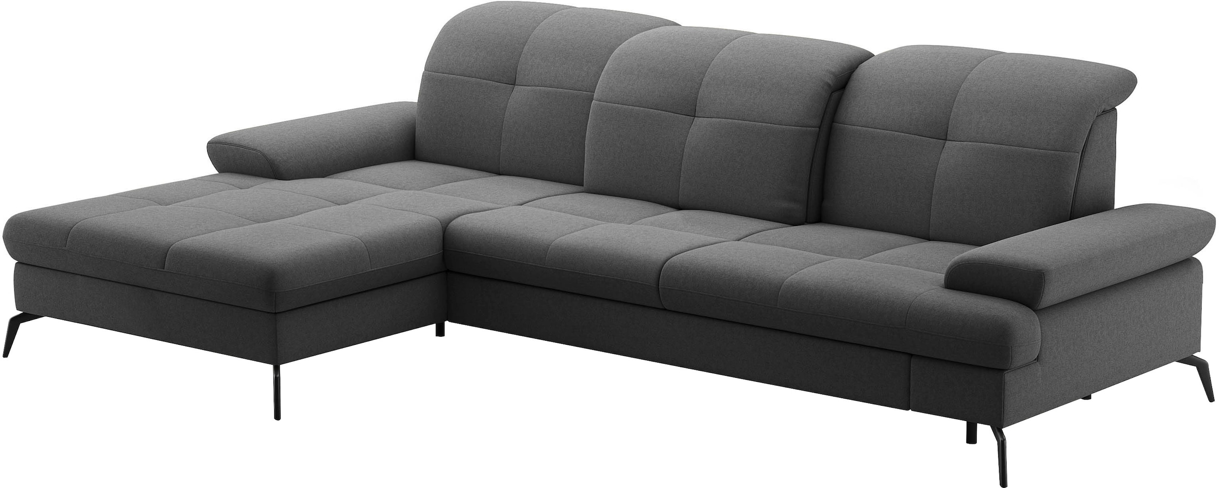 sit&more Ecksofa »Amica, L-Form, inkl. Sitztiefenverstellung & Armteilverstellung« wahlweise mit Bettfunktion, Bettkasten und Kopfteilverstellung