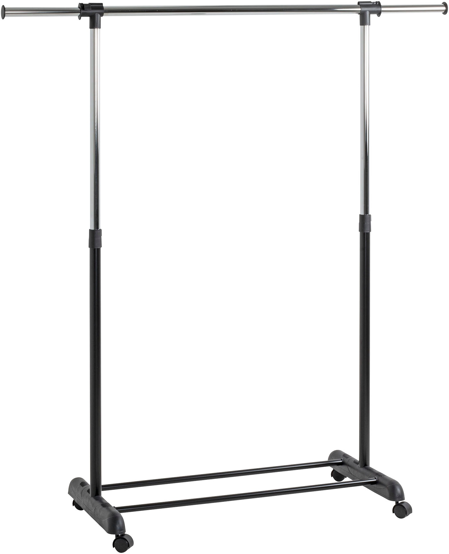 HAKU Garderobenständer »Garderobe, Garderobenständer, Kleiderständer auf Rollen, Kleiderwagen« rechteckig - aus Metall Schwarz - B/T/H 95/44/95-170 cm
