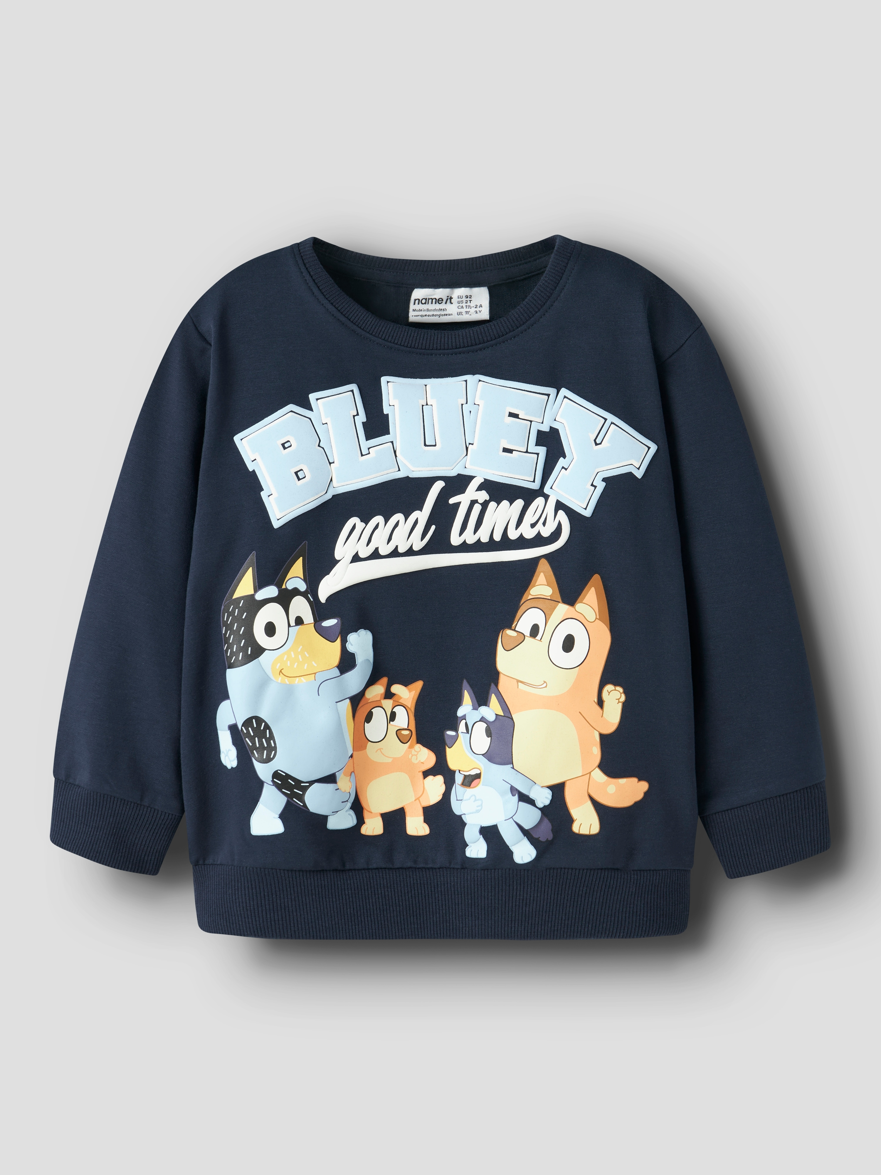 Name It Sweatshirt "NMMJUST BLUEY NREG SWEAT UNB NOOS SKY", Baumwollmischung, regular fit