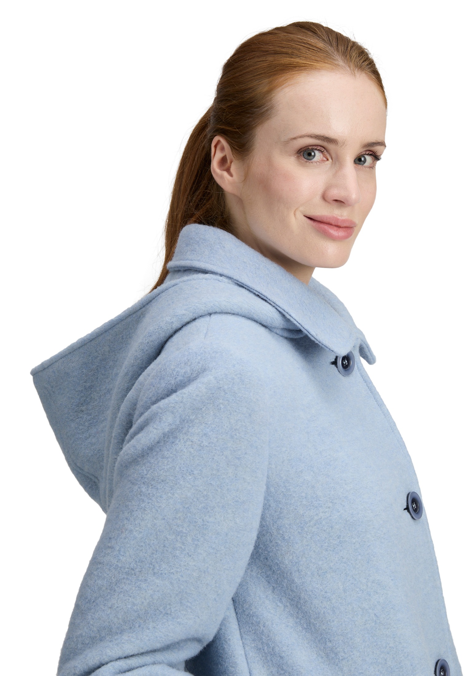 Betty Barclay Wolljacke »Betty Barclay Damen Wollmantel mit abnehmbarer Kapuze«, mit Kapuze