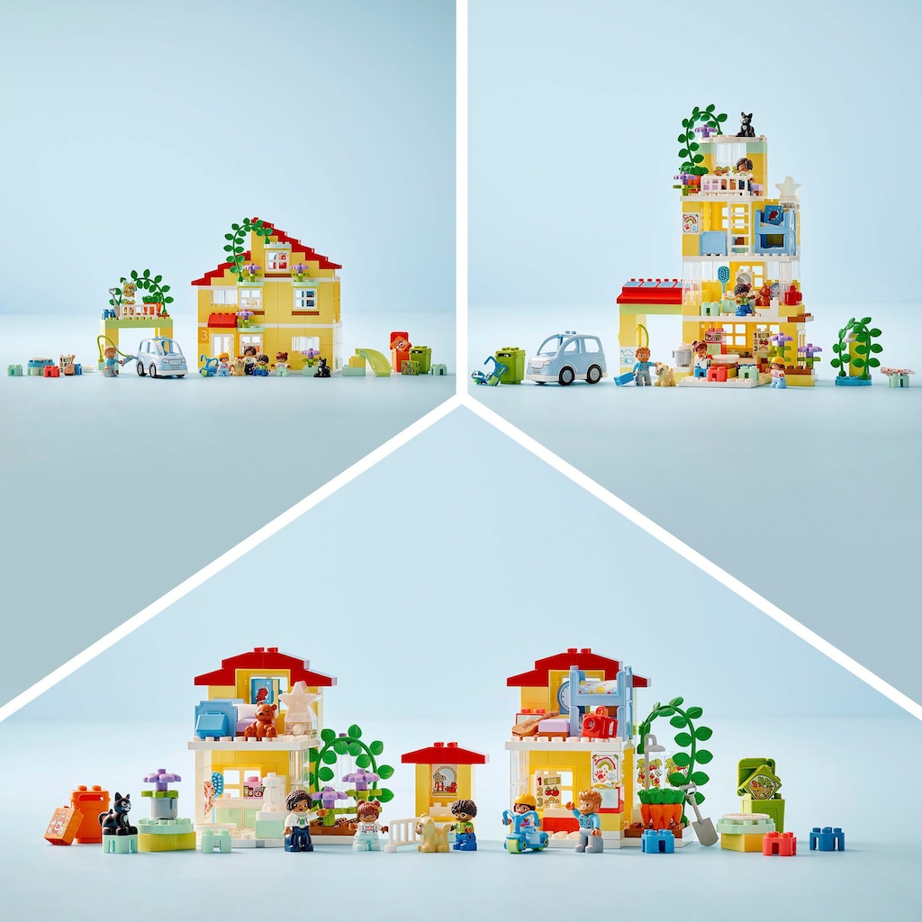 LEGO® Konstruktionsspielsteine »3in1 Familienhaus (10994), LEGO® DUPLO«, (218 St.), Made in Europe