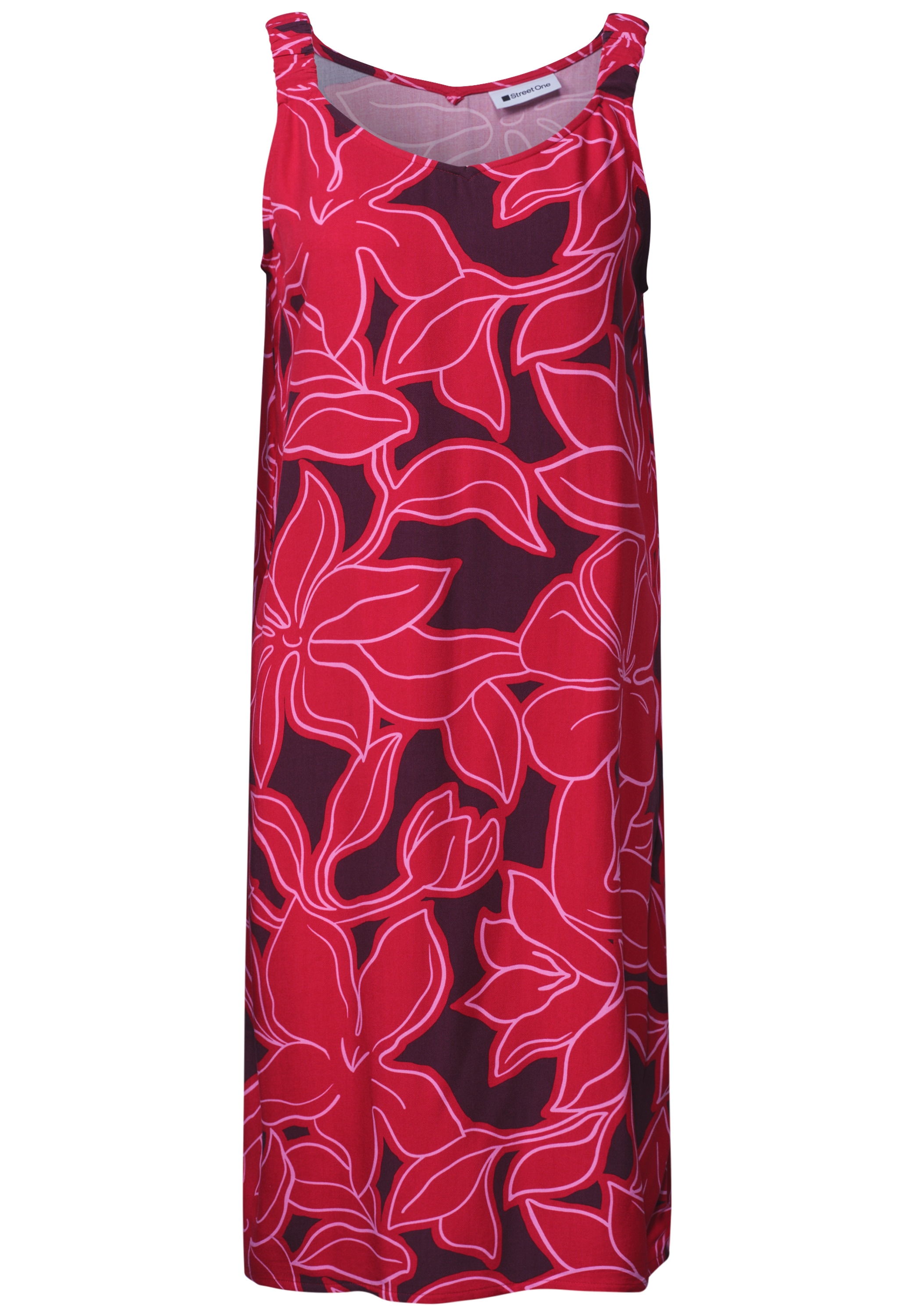 STREET ONE Druckkleid Ohne Taschen Sommerkleid mit Allover-Print