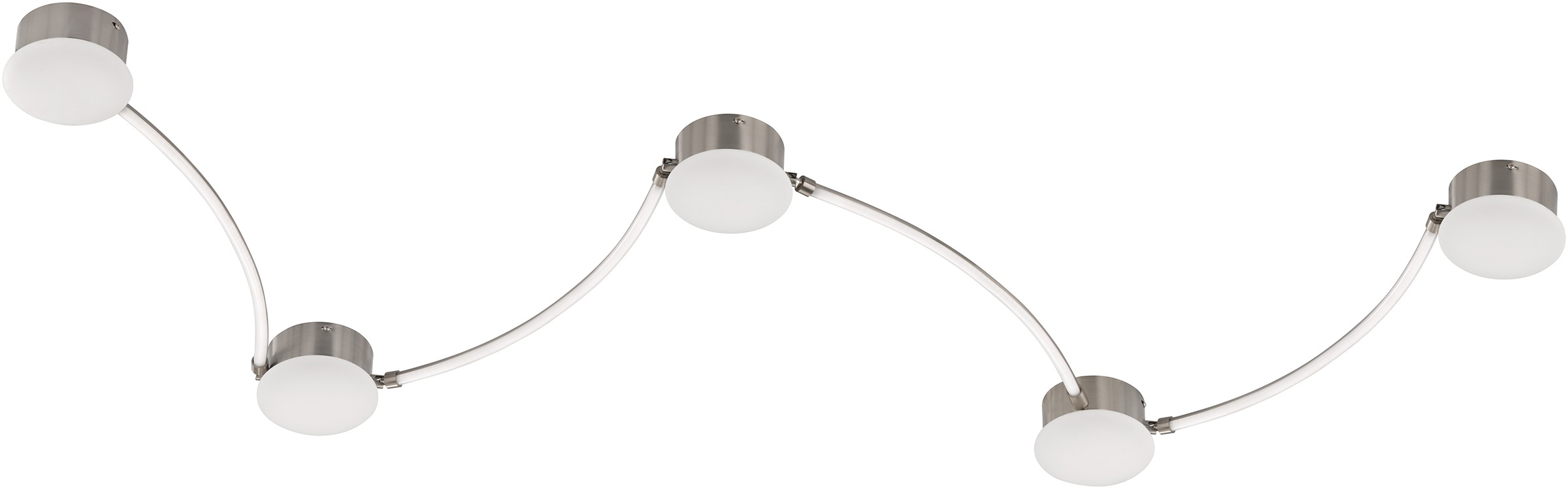 WOFI LED Deckenleuchte Deckenleuchte Lima 5 Flg., LED-Modul, 1 St., Warmweiß, flexible Anordnung