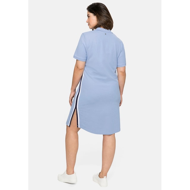 Sheego Sommerkleid »Große Größen«, im Polo-Stil, mit seitlichen  Kontraststreifen für kaufen | BAUR