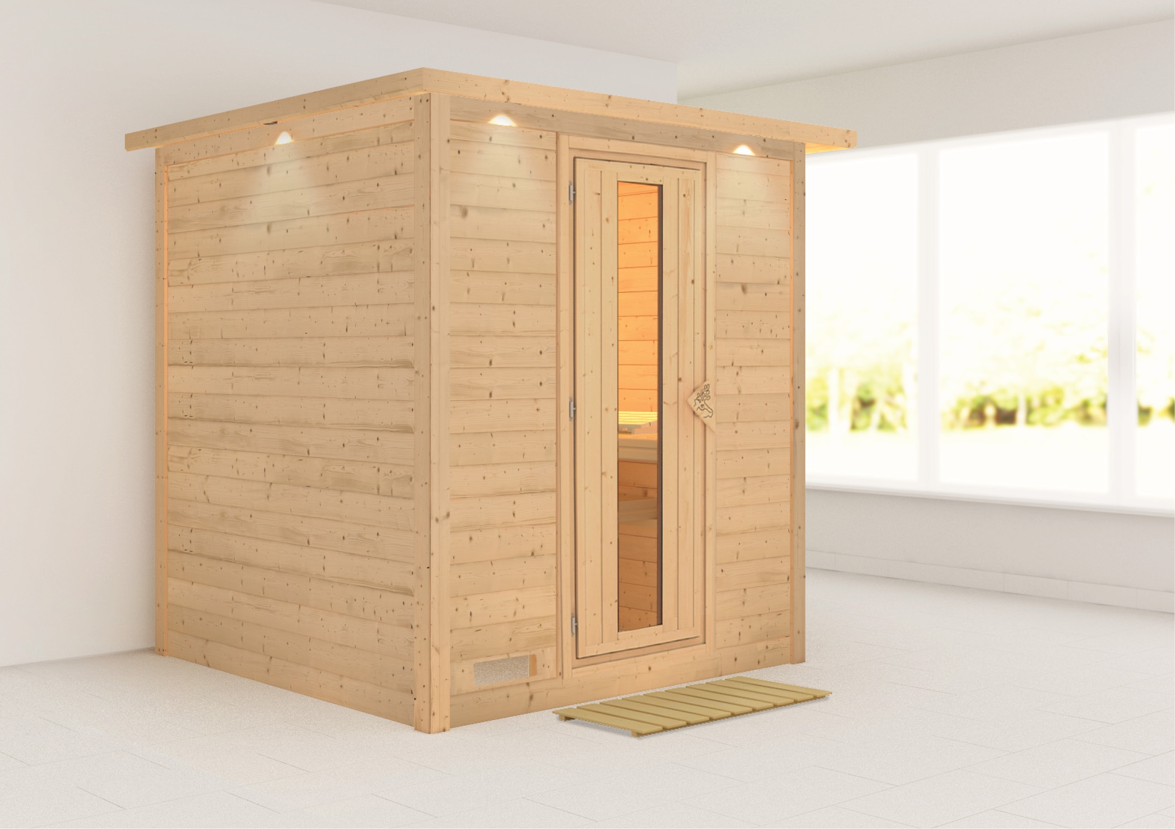 Karibu Sauna "Menja" Set, ohne Ofen