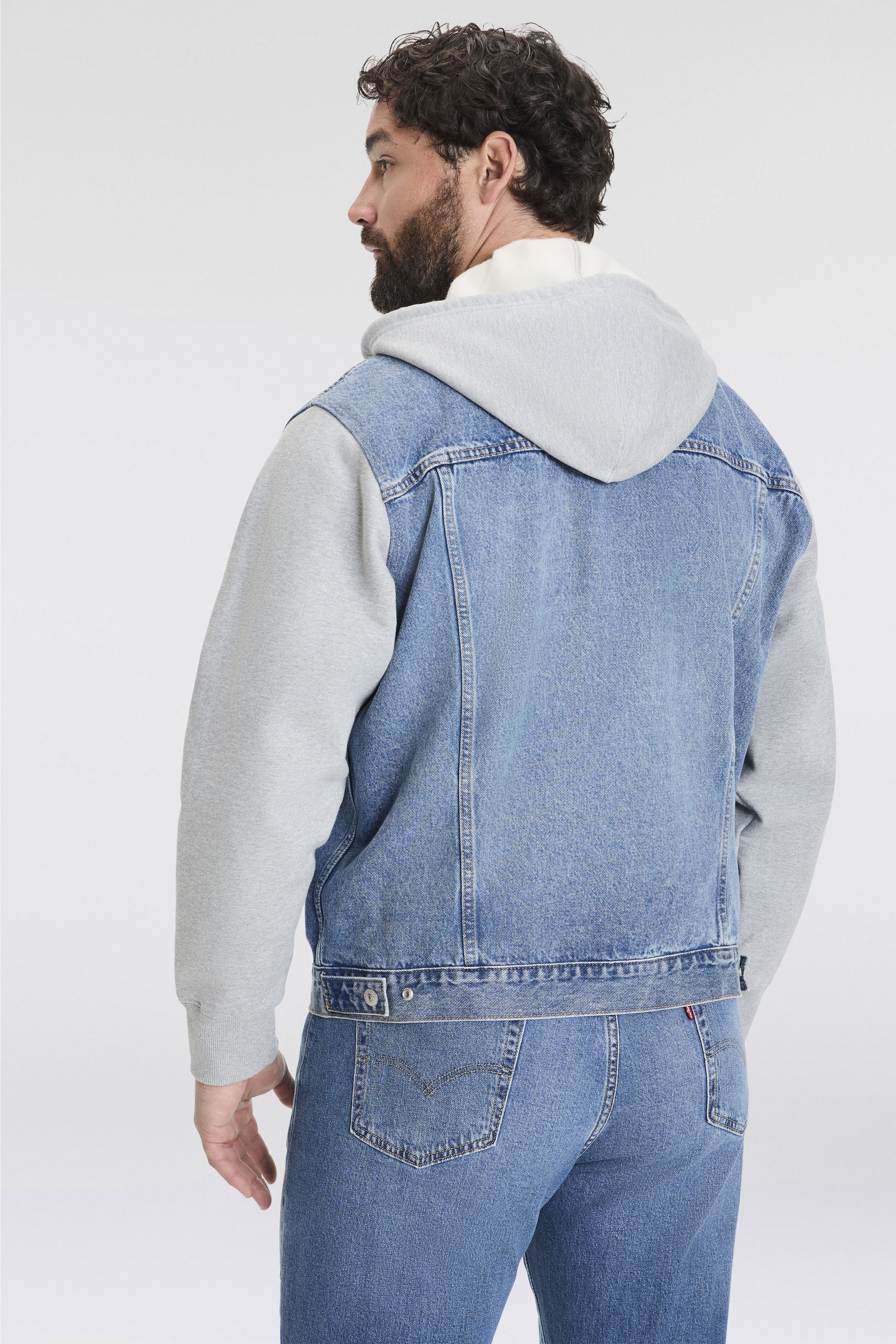 Thumbnail - Levis Plus Hybridjacke mit Kapuze mit Sweat Kapuze und Ärmeln