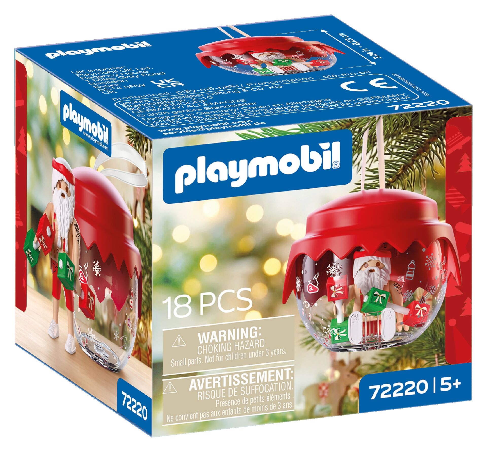 Playmobil® Konstruktions-Spielset »Weihnachtskugel: Kraftsportler (72220), Christmas«