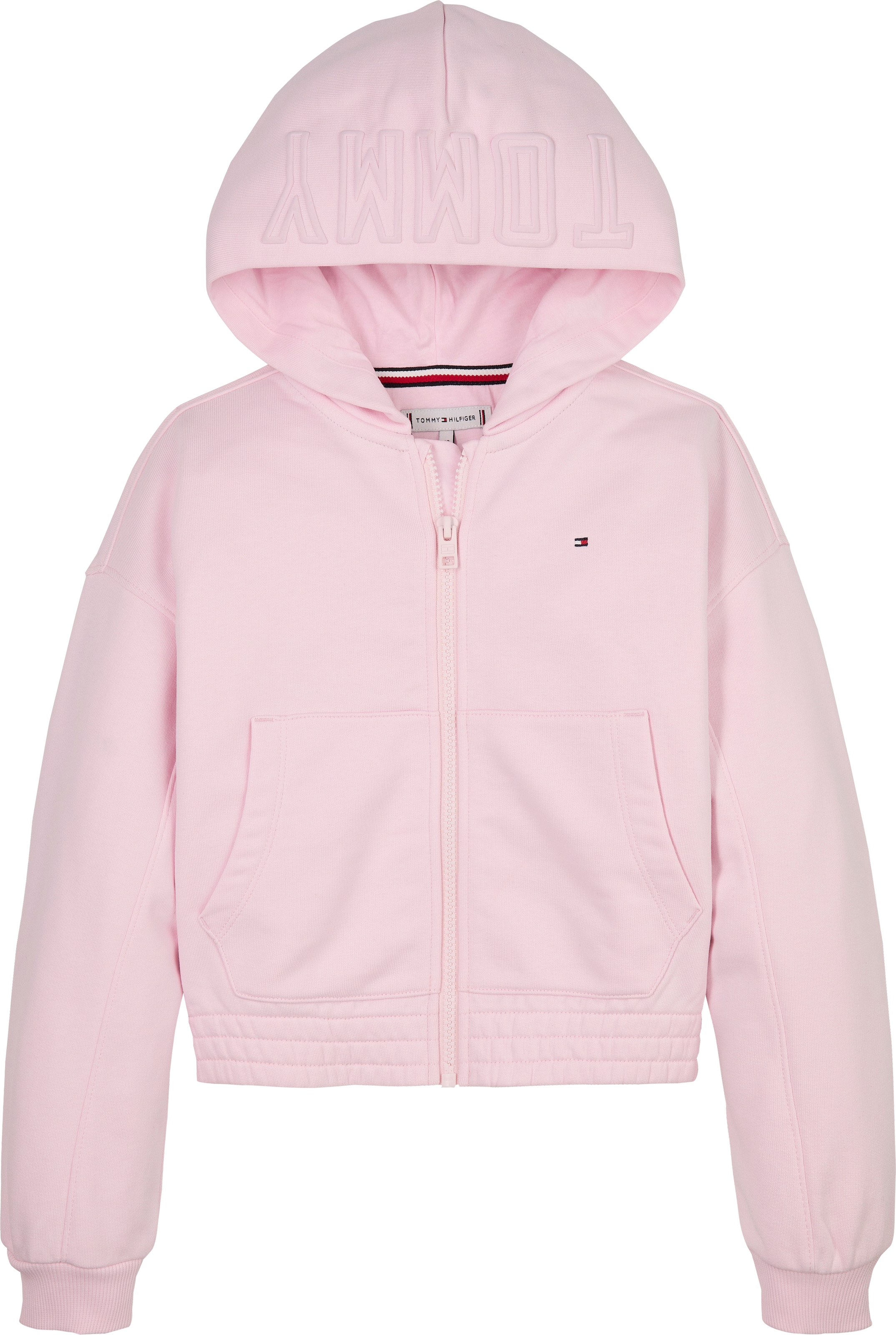 Tommy Hilfiger Kapuzensweatjacke »TOMMY PUFF PRINT ZIP THRU HOODIE«, für Kinder bis 16 Jahre, Druck auf der Kapuze
