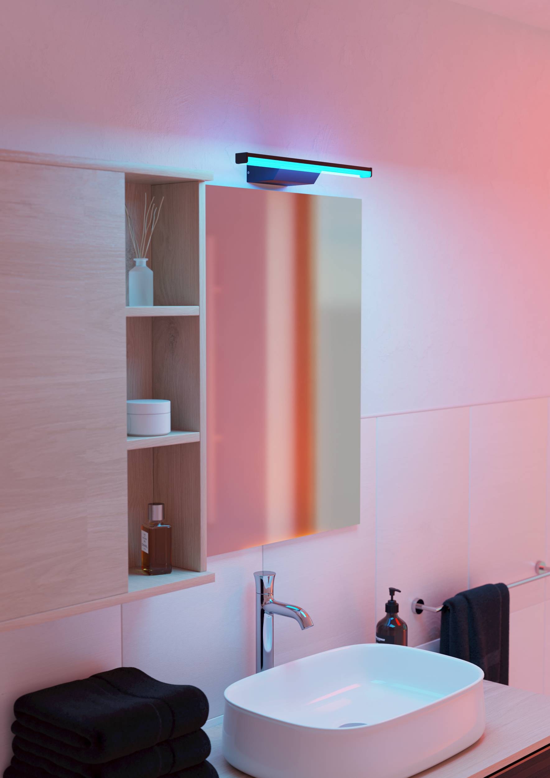 EGLO Spiegelleuchte »Regello-Z Spiegelleuchte, ZigBee 3.0, Bad Wandlampe, IP44, Lampe« LED-Modul 1 Stk. Kaltweiß | RGB