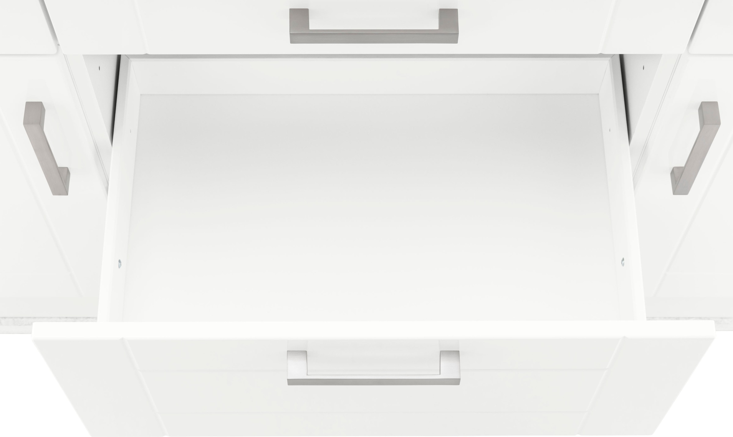 KOCHSTATION Unterschrank »KS-Tinnum«, 180 cm breit, Metallgriffe, MDF Fronten, 3 Schubkästen, 2 Auszüge