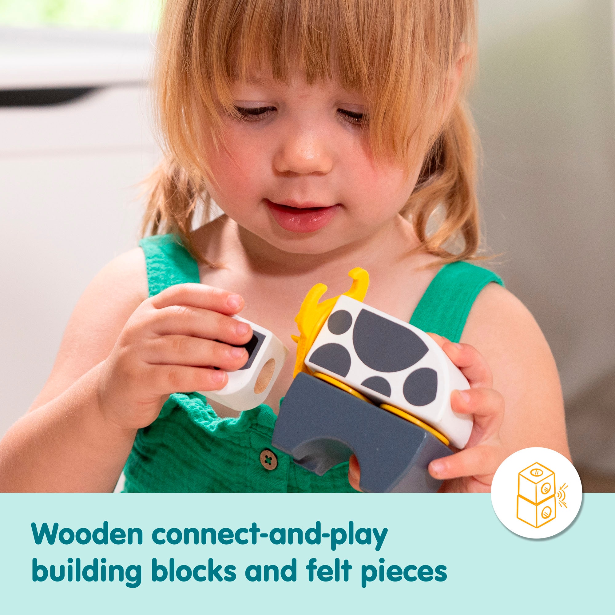 Spin Master Spielbausteine »Melissa & Doug Blockables Bauernhof«, (56 St.)