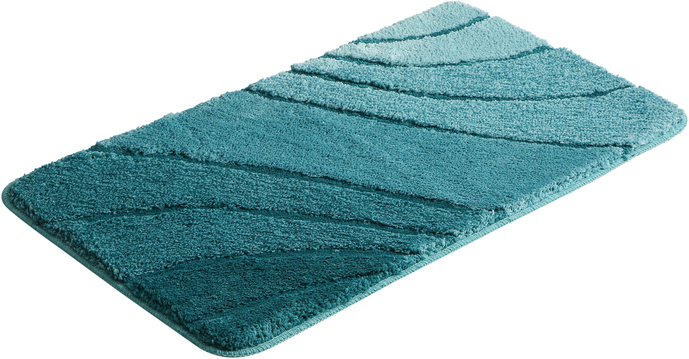 my home Badematte »Josie, Badvorleger, Badezimmer Teppich«, rutschhemmend beschichtet, fußbodenheizungsgeeignet-schnell trocknend-strapazierfähig, Badteppich, Badematten, rechteckig, rund & als 3-tlg. Set erhältlich