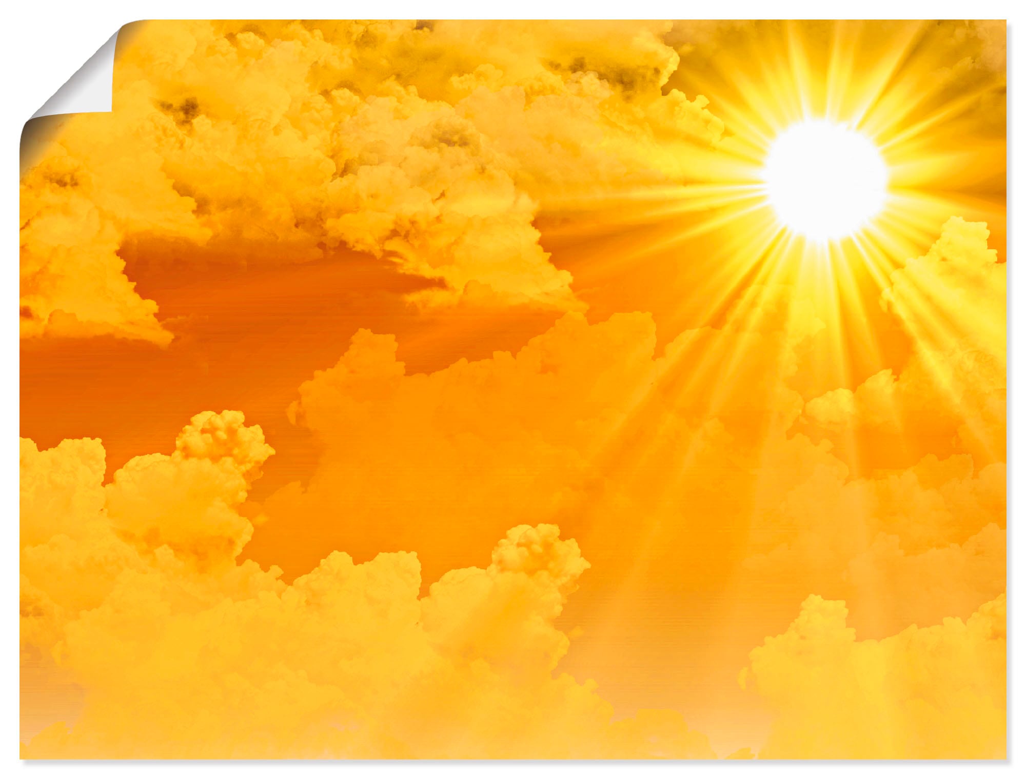 Artland Wandbild Alubild, Sonnenstrahlen«, (1 als kaufen Himmel, BAUR versch. oder St.), Leinwandbild, Größen »Warme in Poster | Wandaufkleber
