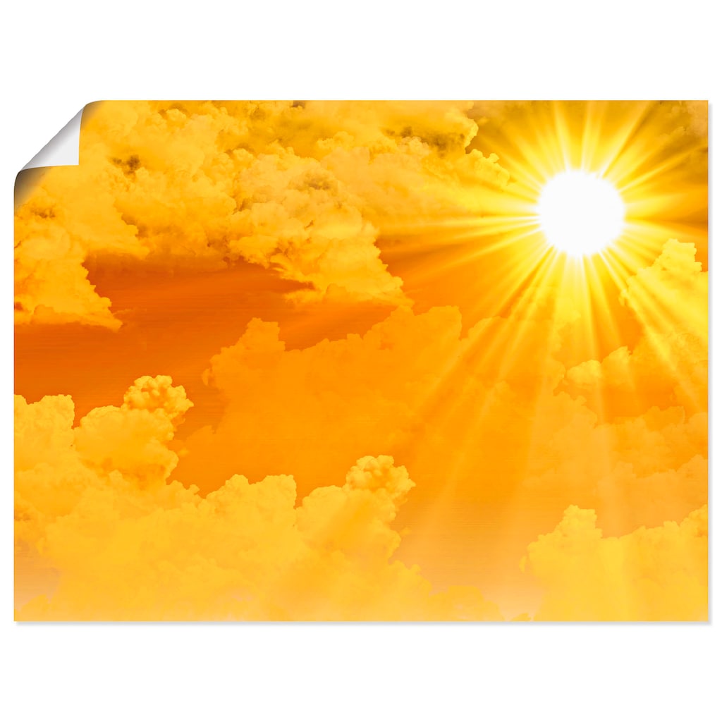 Artland Wandbild »Warme Sonnenstrahlen«, Himmel, (1 St.), als Leinwandbild, Poster, Wandaufkleber in verschied. Größen