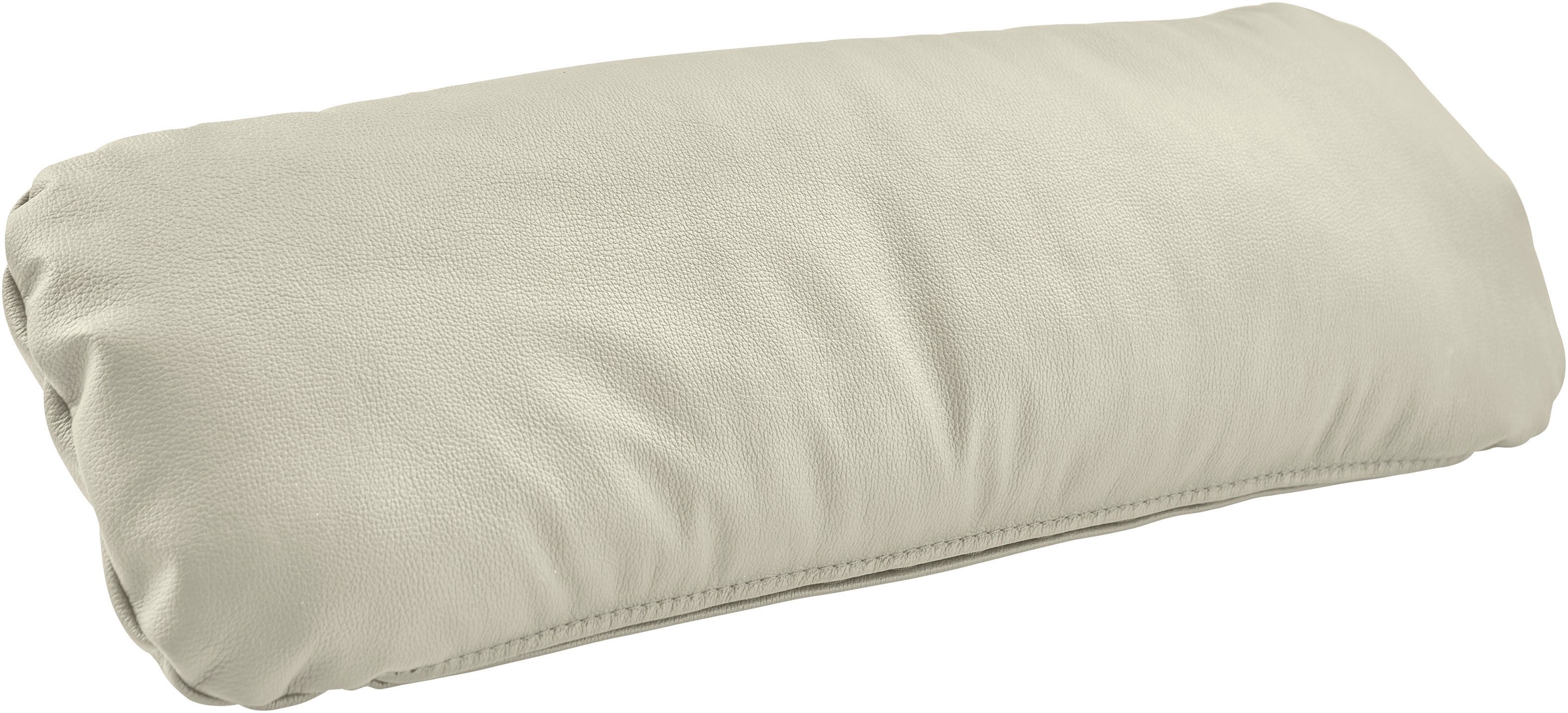 Dekokissen DIE PLANBAR, B:70cm H:25cm L:15cm, weiß, Leder, Dekokissen_Sitzkissen_Kissenhüllen, "PN-EM20028 Nierenkissen", Hochwertiges Glattleder