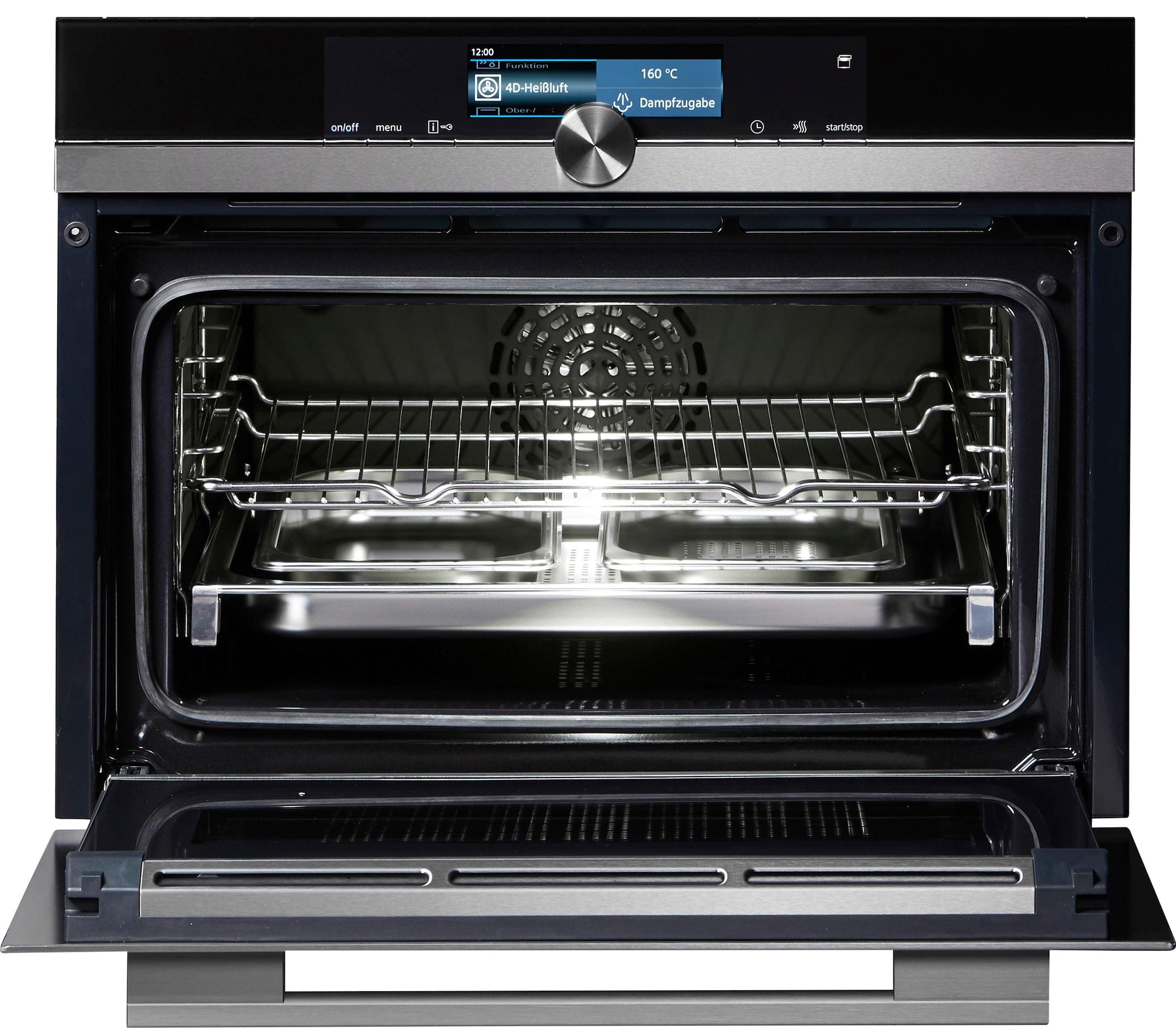 SIEMENS Dampfbackofen iQ700 »CS658GRS7«, mit 1-fach-Teleskopauszug, ecoClean Plus