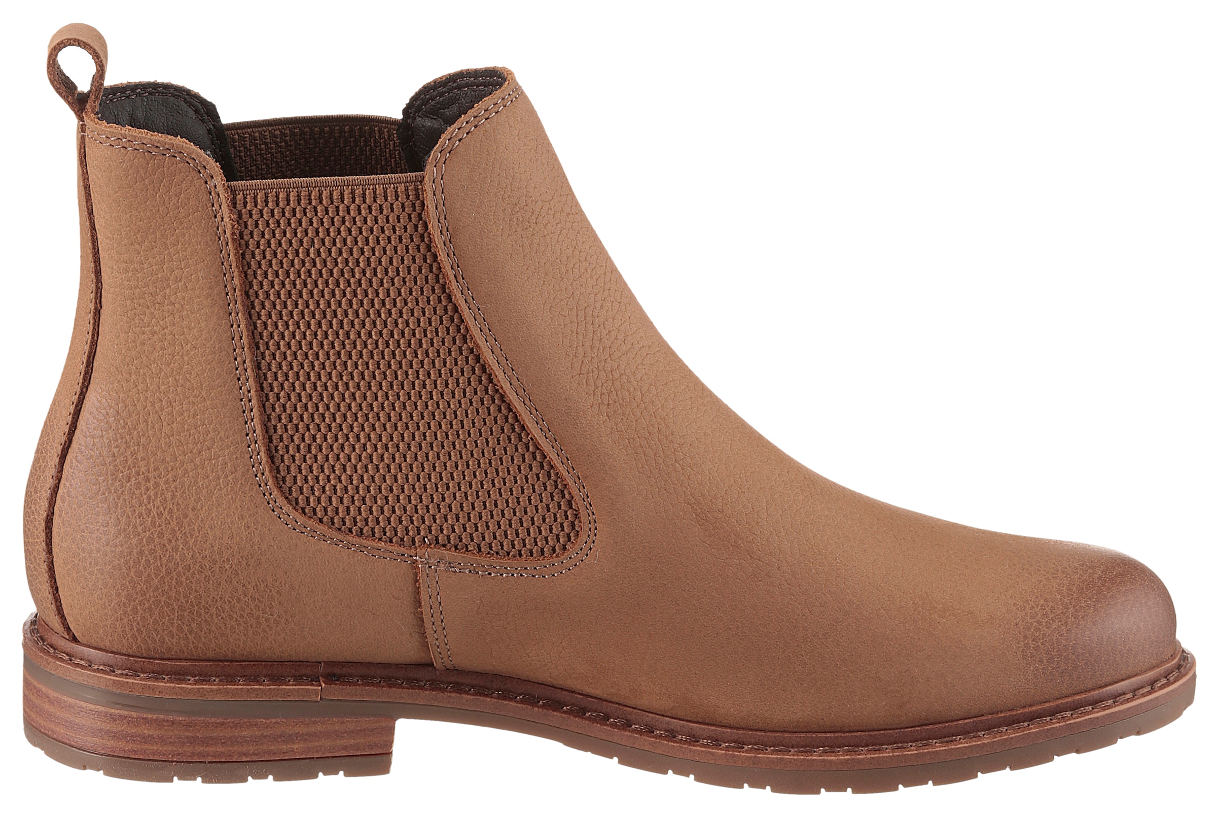 Tamaris Chelseaboots, Blockabsatz, Stiefelette, Businesschuh, Schlupfboots, Anziehlasche