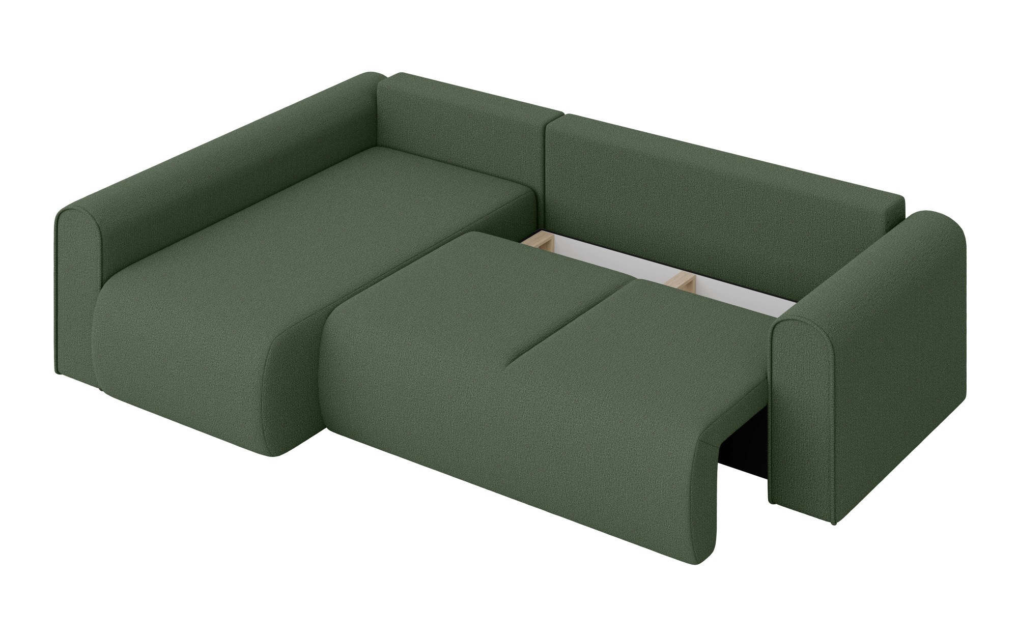 INOSIGN Ecksofa »Zacharia wahlweise Schlafsofa mit Bettkasten, B/T/H 250/166/86 cm«, L-Form mit Wellenunterfederung, Ottomane rechts oder links bestellbar
