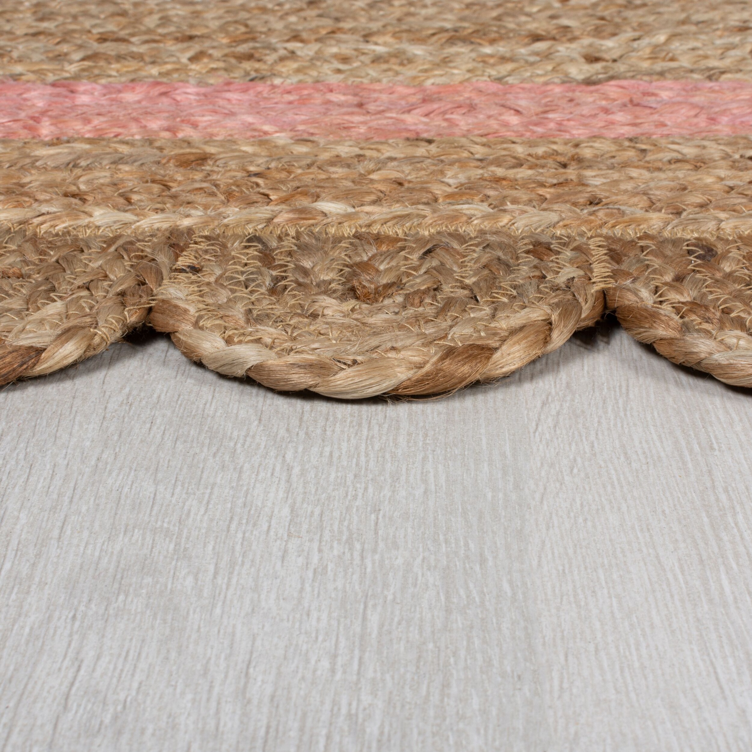 FLAIR RUGS Teppich »Grace«, rechteckig, 4 mm Höhe, Jute Teppich mit Wellenschliff