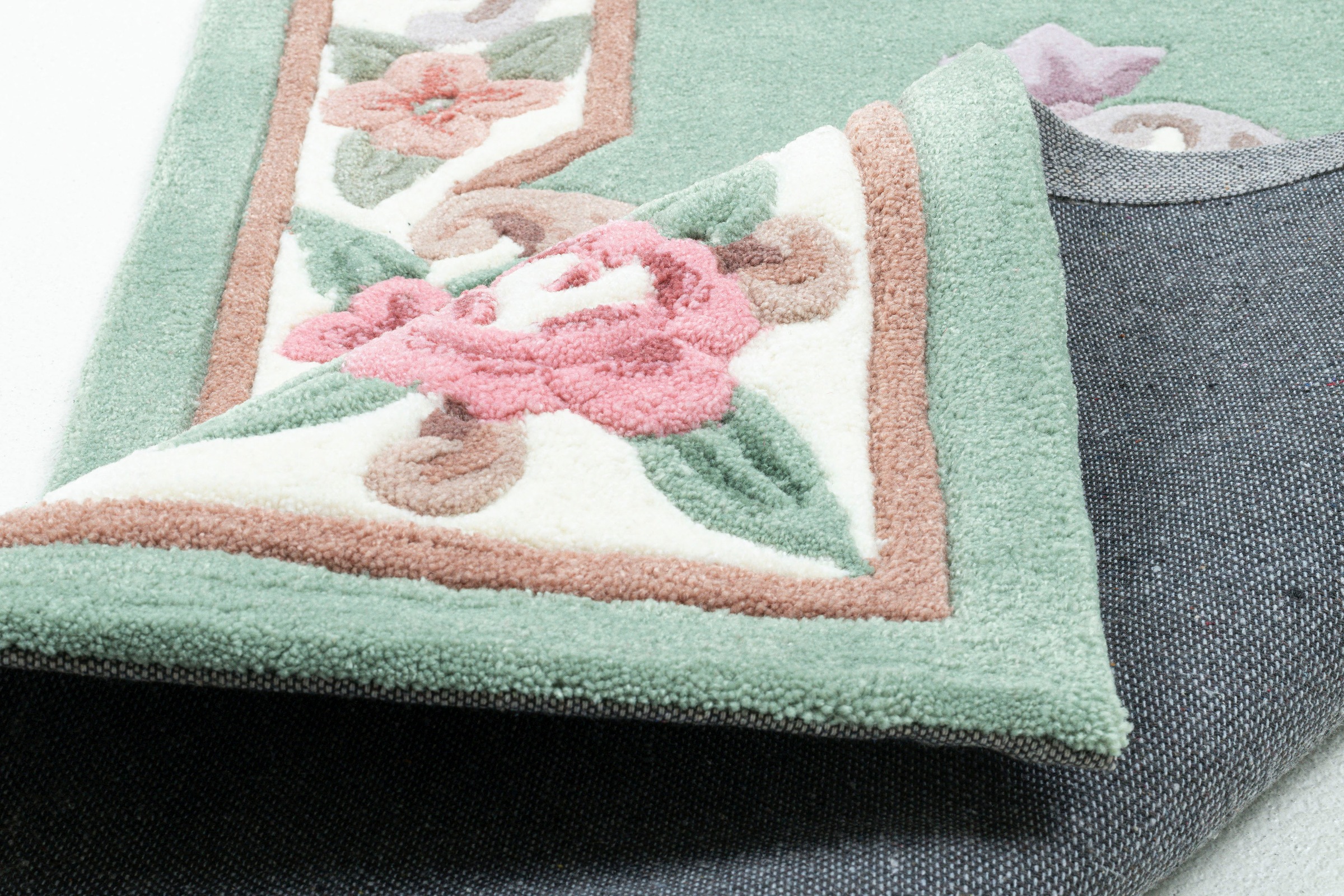 THEKO Bettumrandung »Ming« Höhe 14 mm 3 Stk. tlg. Bettvorleger, Läufer-Set, hochwertiges Acrylgarn, florales Design