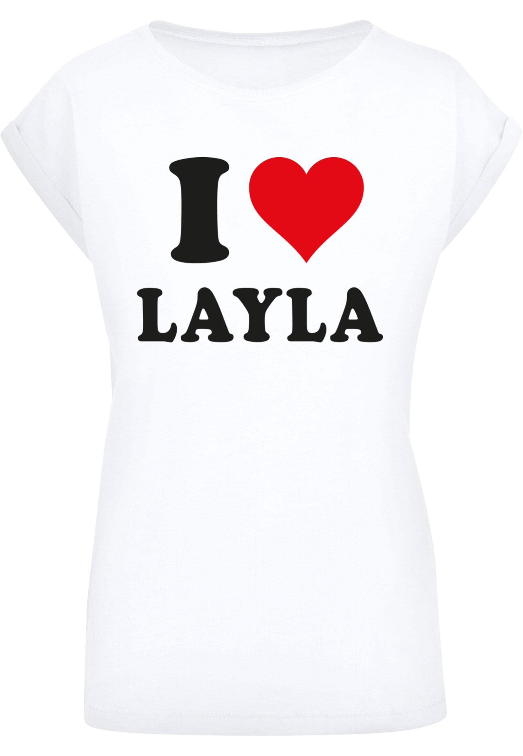 Merchcode T-Shirt "Merchcode Damen Ladies I Love Layla T-Shirt", (1 tlg.) günstig online kaufen