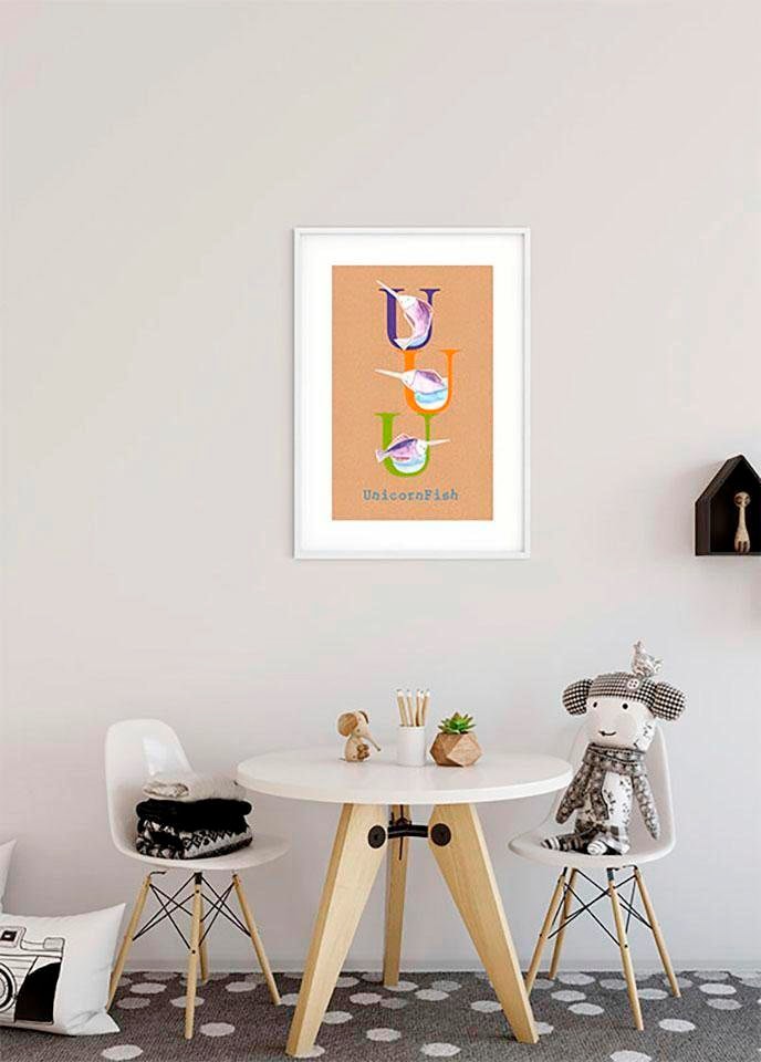 Komar Poster »ABC Animal U«, Buchstaben, (1 St.), Kinderzimmer, Schlafzimmer,  Wohnzimmer | BAUR