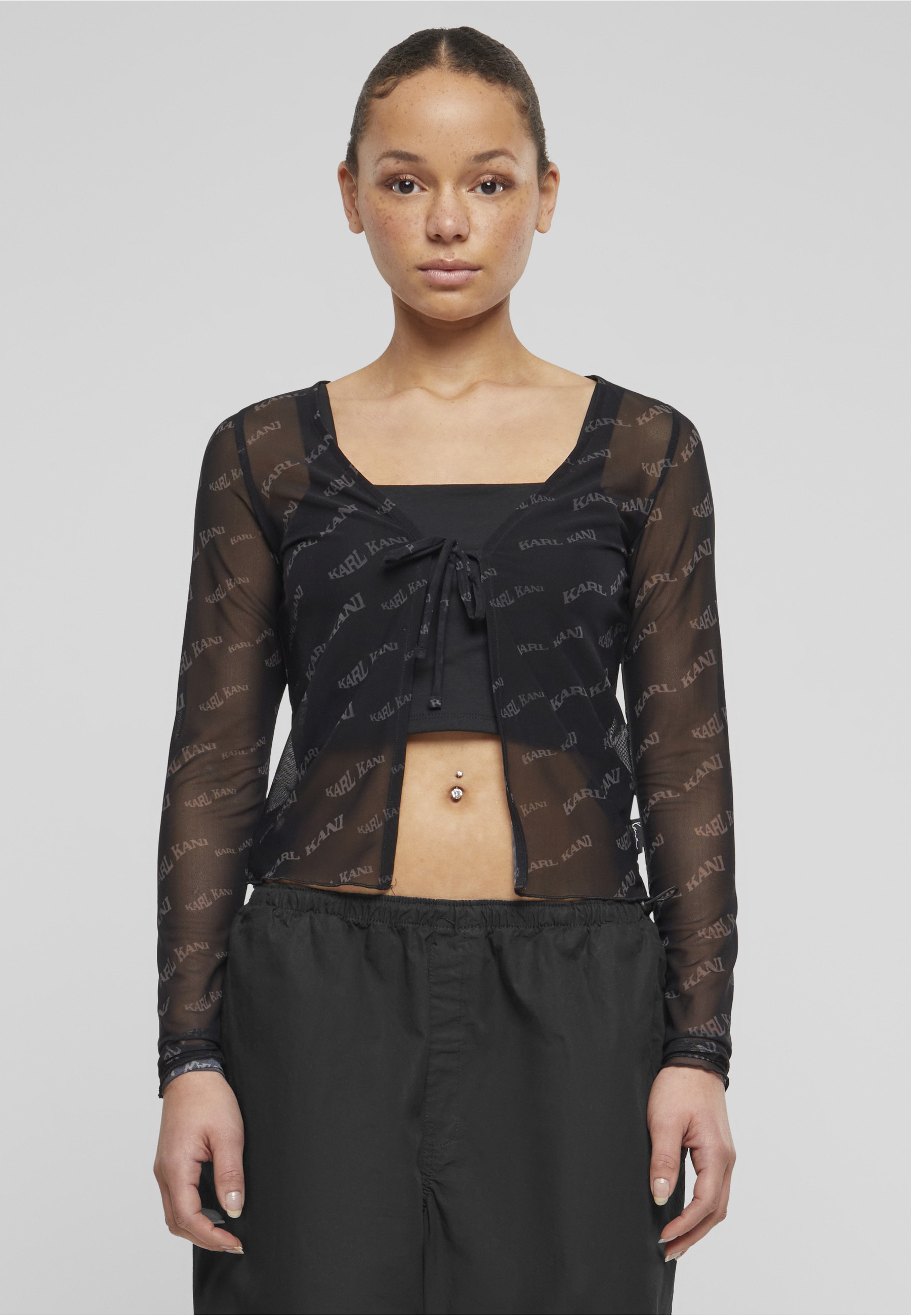 Karl Kani Longsleeve »Karl Kani Damen KW242-008-2 Chest Signature Front Tie LS« 1 Stk.