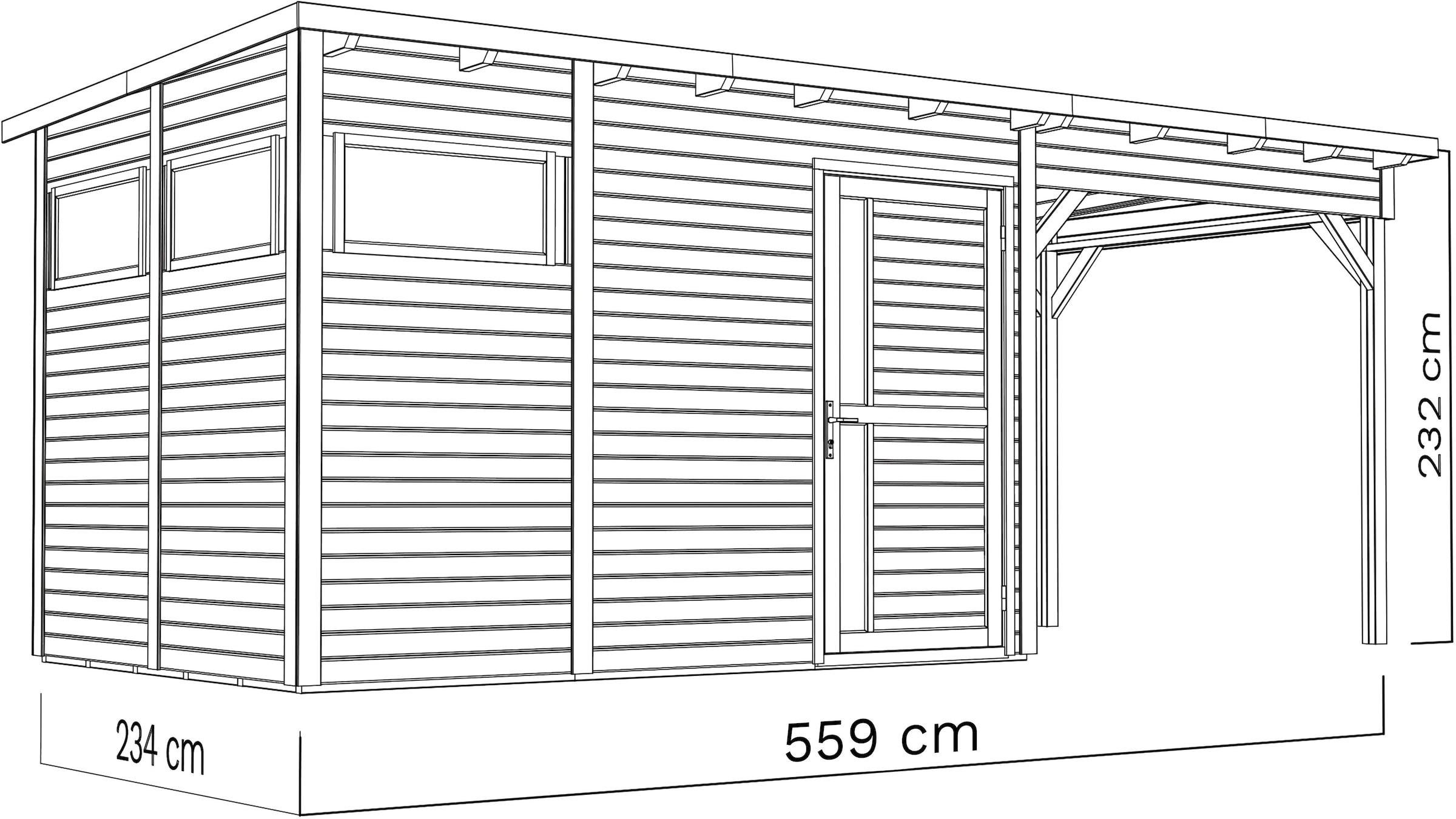 BERTILO Gartenhaus »Pentus 3 Lounge anthrazit«