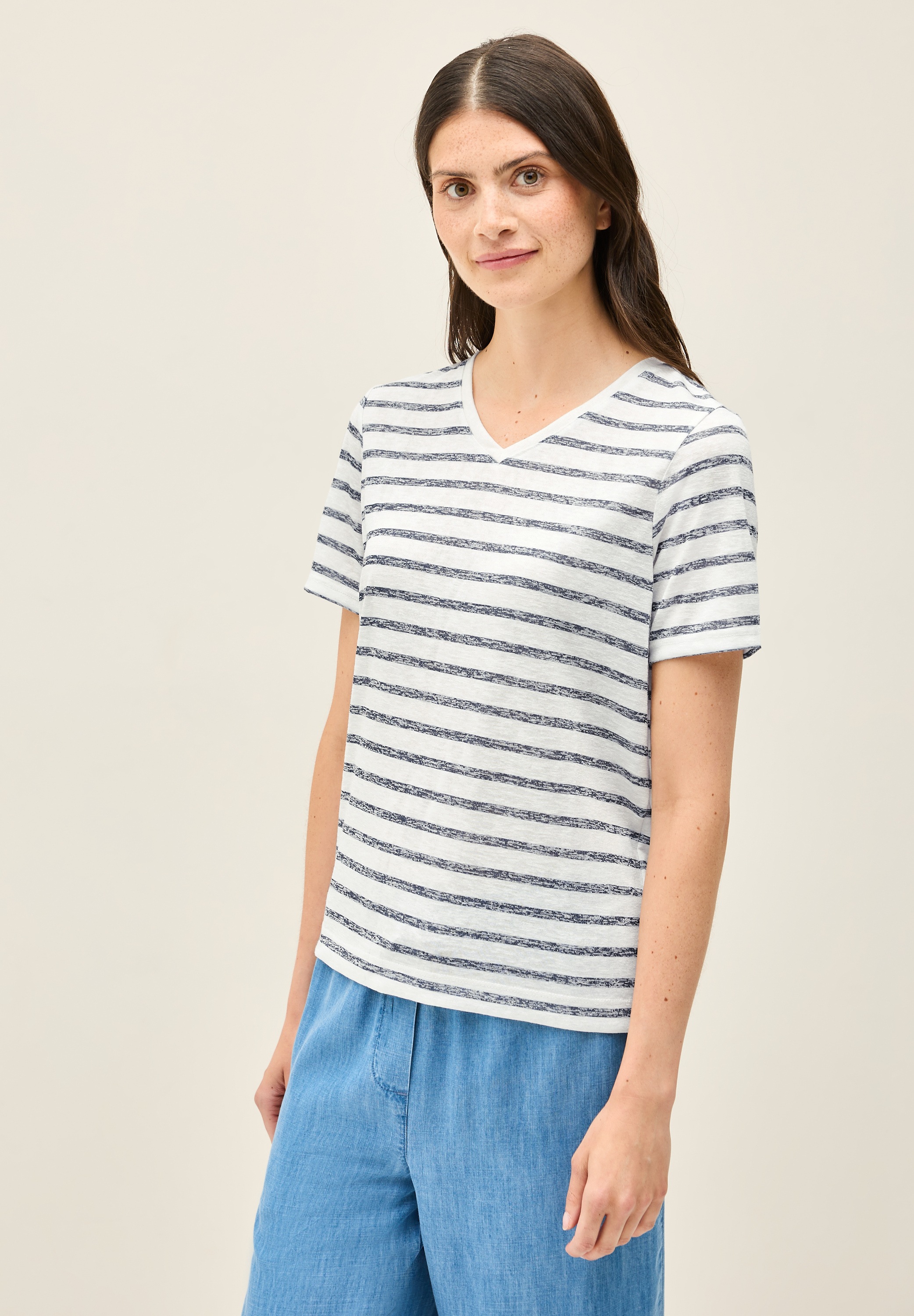Cecil T-Shirt, aus elastischem Materialmix günstig online kaufen