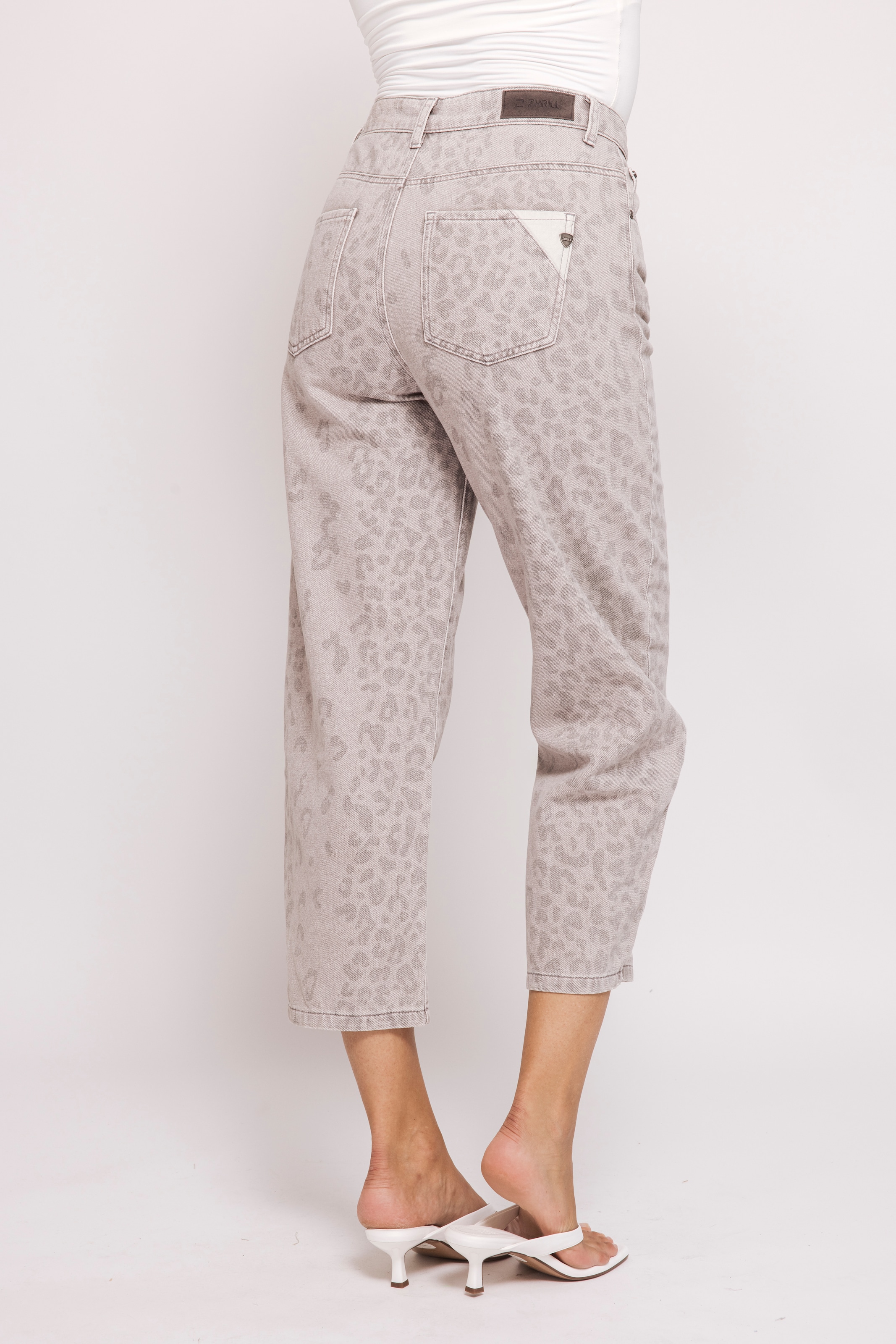 Zhrill 7/8-Jeans "IZA" in bequemer Passform und mit Animal-Print günstig online kaufen