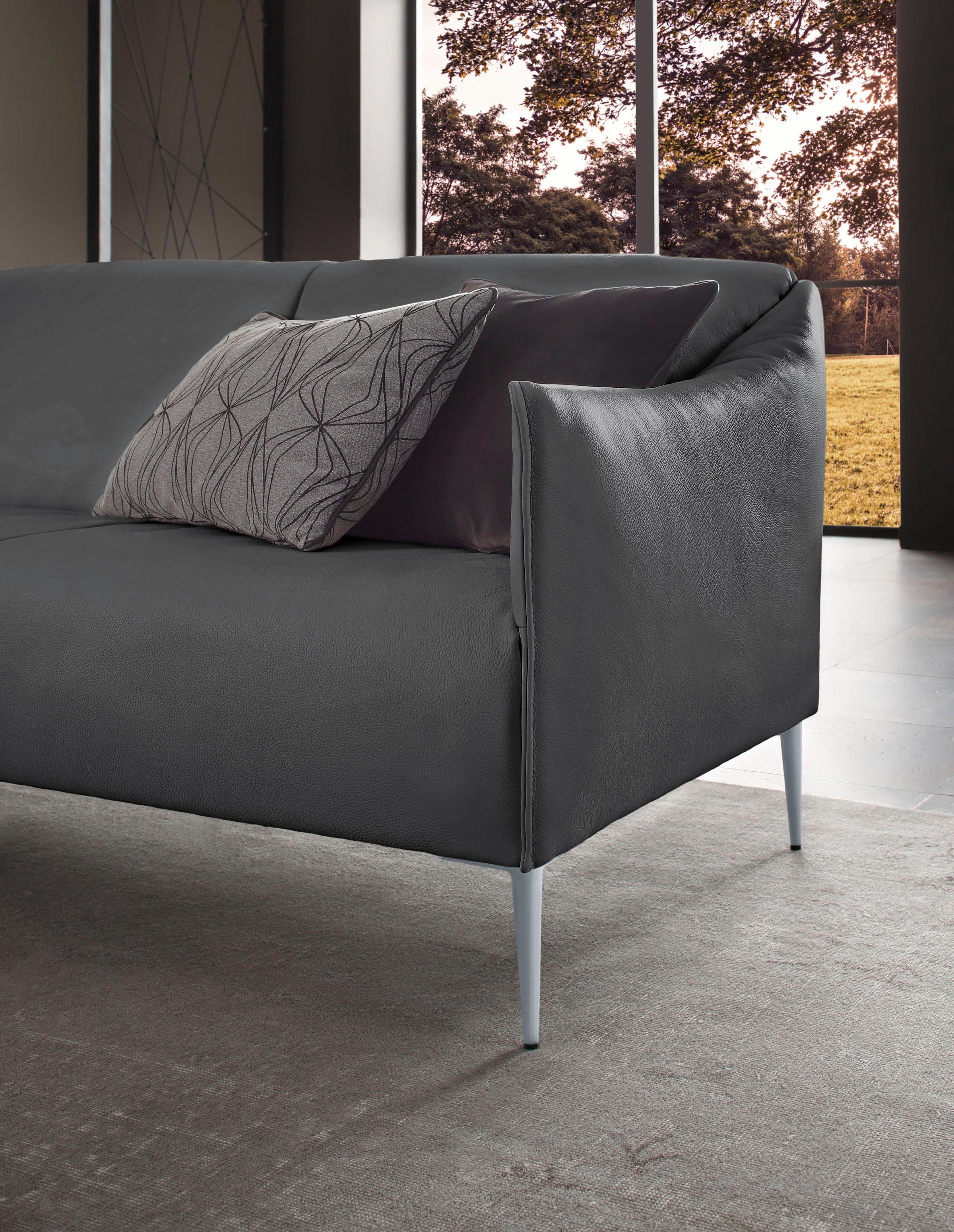 W.SCHILLIG 2,5-Sitzer »sally«, mit Metallfüßen in Silber matt, Breite 194 cm