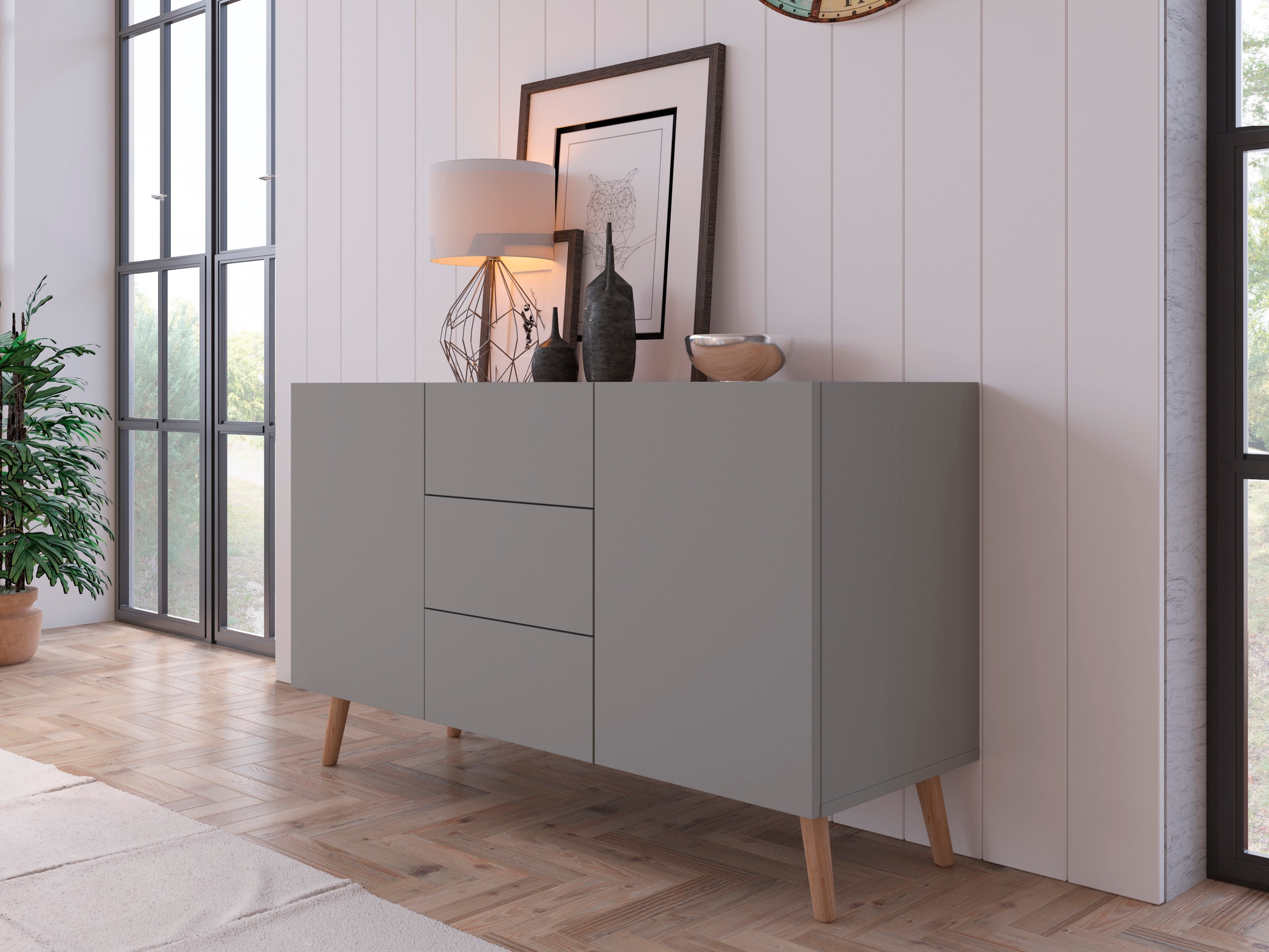 Home affaire Sideboard "Scandi" Breite 120 cm günstig online kaufen