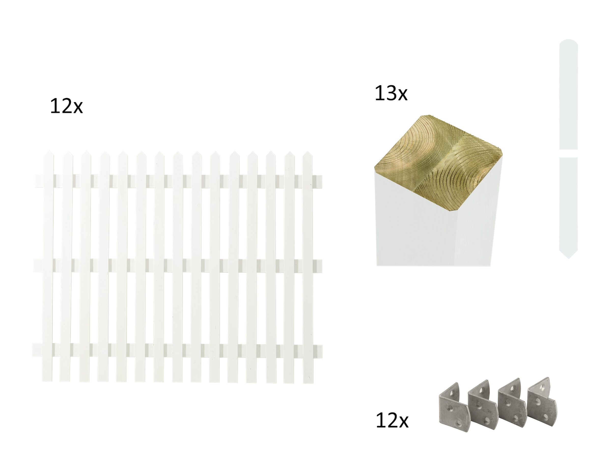 PLUS Gartenzaun »Skagen«, Höhe: 80 und 120 cm, Gesamtlänge: 4,78 bis 23,62 m, zum Einbetonieren