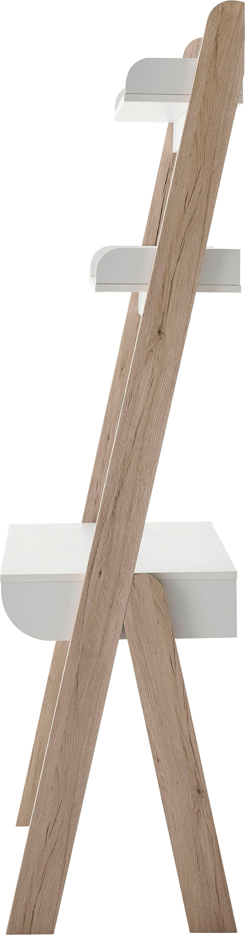 MCA furniture Schreibtisch »Viterbo«, Standregal mit Schreibtisch weiß matt, Eiche hell Dekor, Breite 85 cm