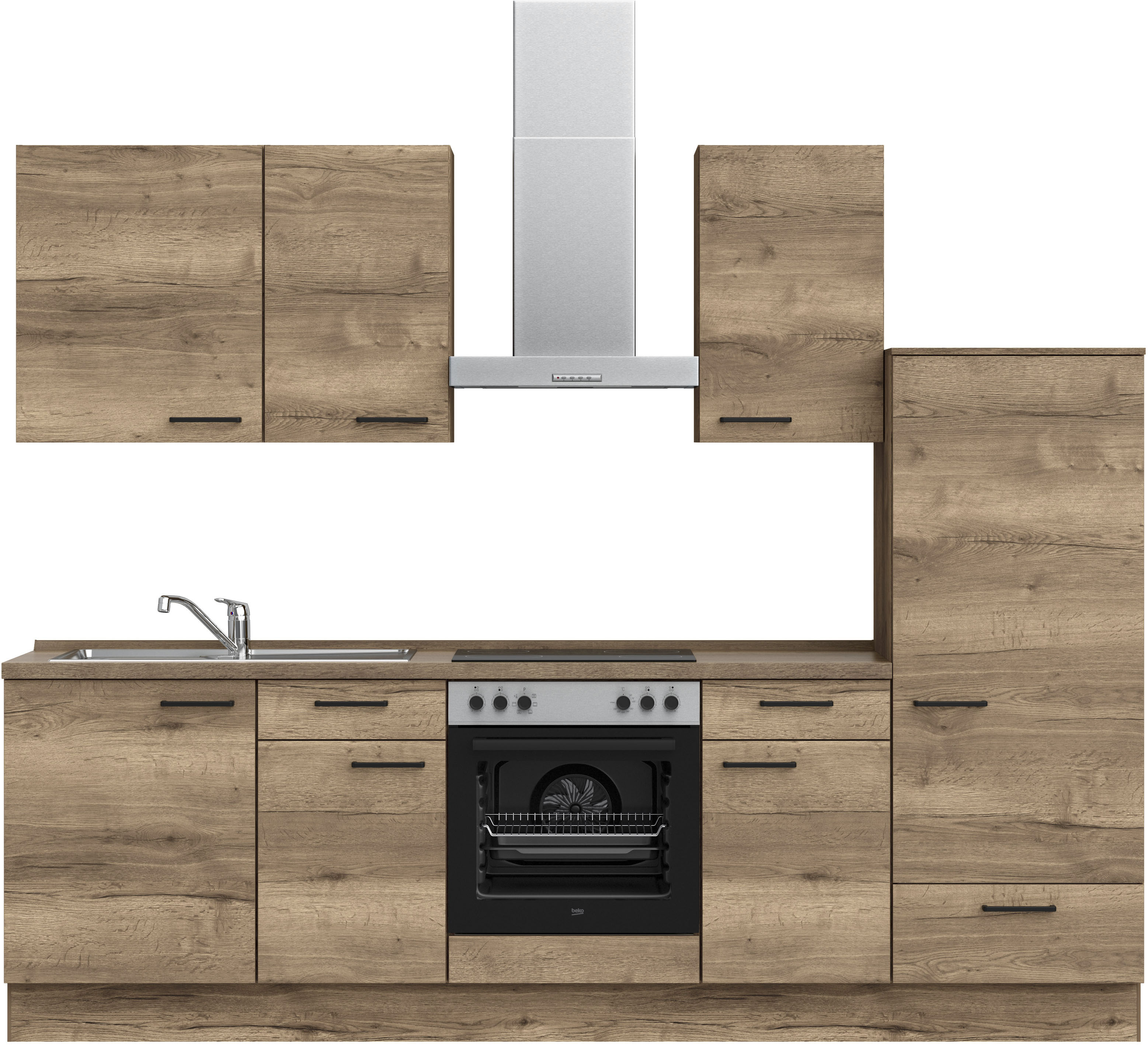nobilia ""Structura I", NEU: individuell anpassbar mit gratis Profi-Beratung" vormontiert, Breite 270 cm, Ausrichtung wählbar, wahlw. mit E-Geräten
