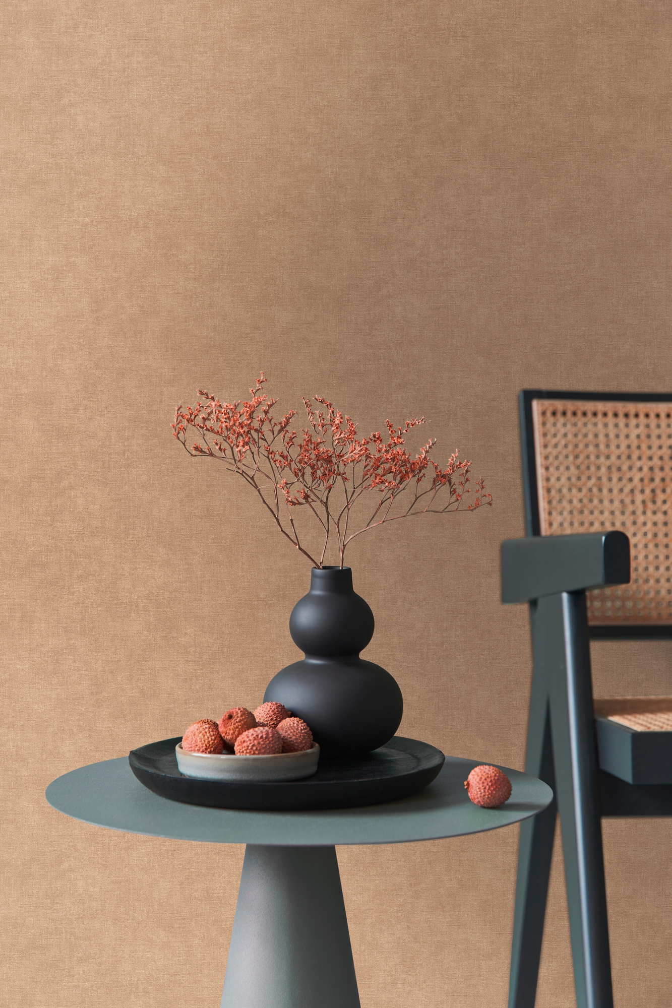 living walls "Smart Surfaces einfarbige Tapete Unitapete Struktur-Optik Landhaus" matt strukturiert Vliestapete Textil-Optik für Schlafzimmer Küche Wohnzimmer Uni Design